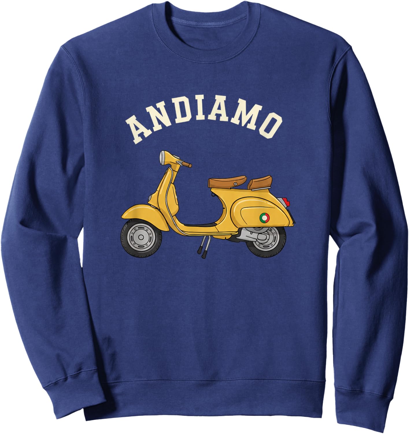 Andiamo Italy Scooter Travel Italy Vacation Sweatshirt - Sweatshirt | Navy