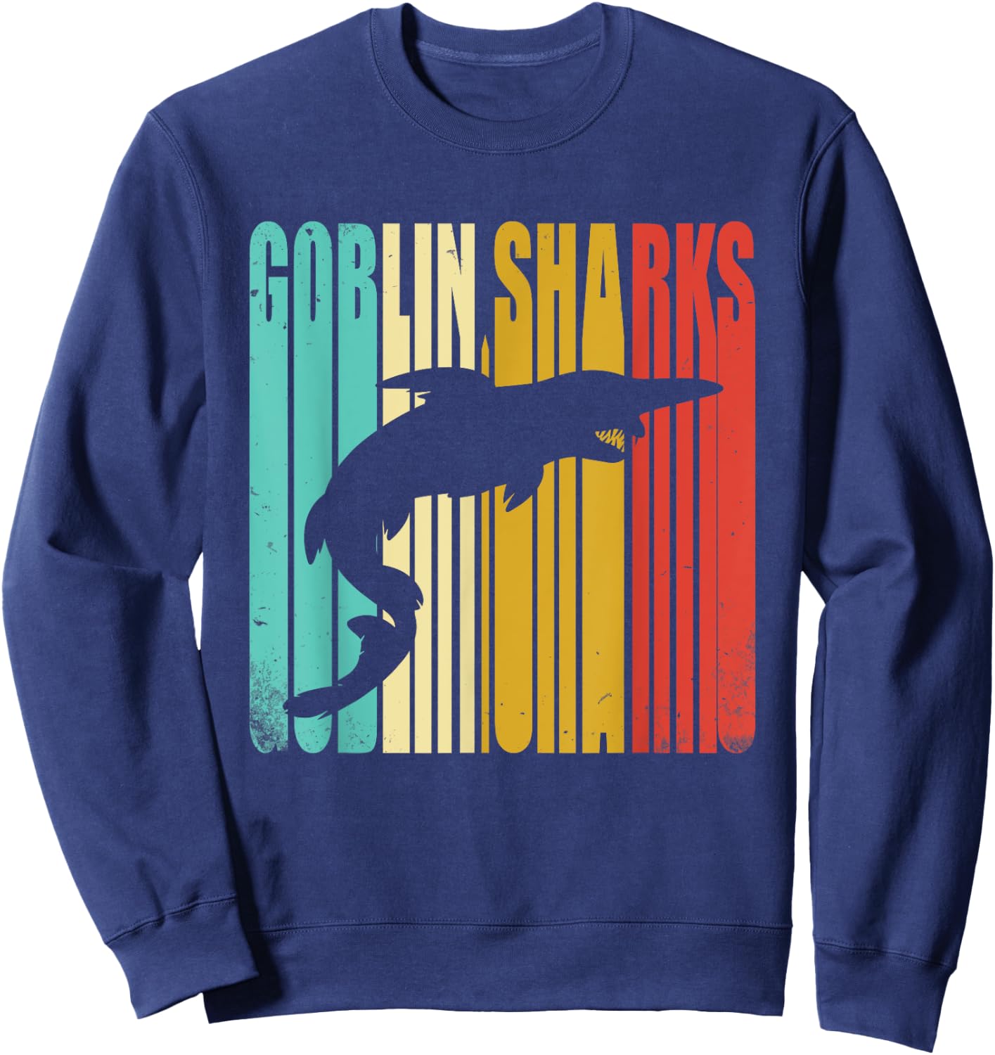 Vintage Goblin Sharks Shirt Sweatshirt - Sweatshirt | Navy
