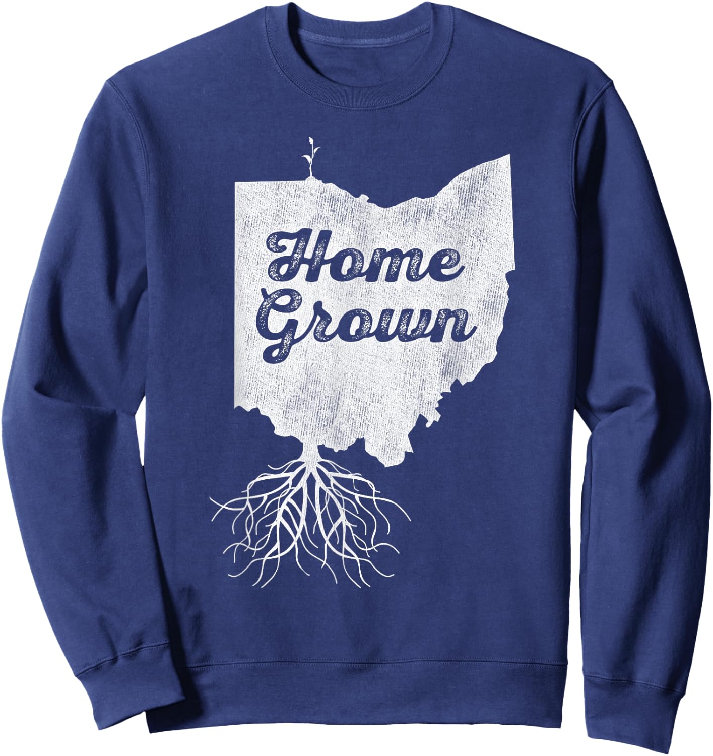 Ohio T Shirt Home Grown Roots OH State Pride Sweatshirt - Sweatshirt | Navy