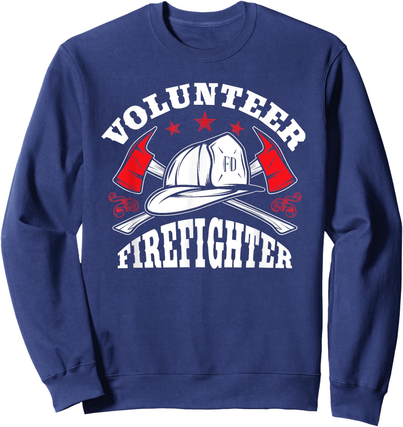 Firefighter Volunteer Vintage Fire Department Fireman Gifts Sweatshirt - Sweatshirt | Navy