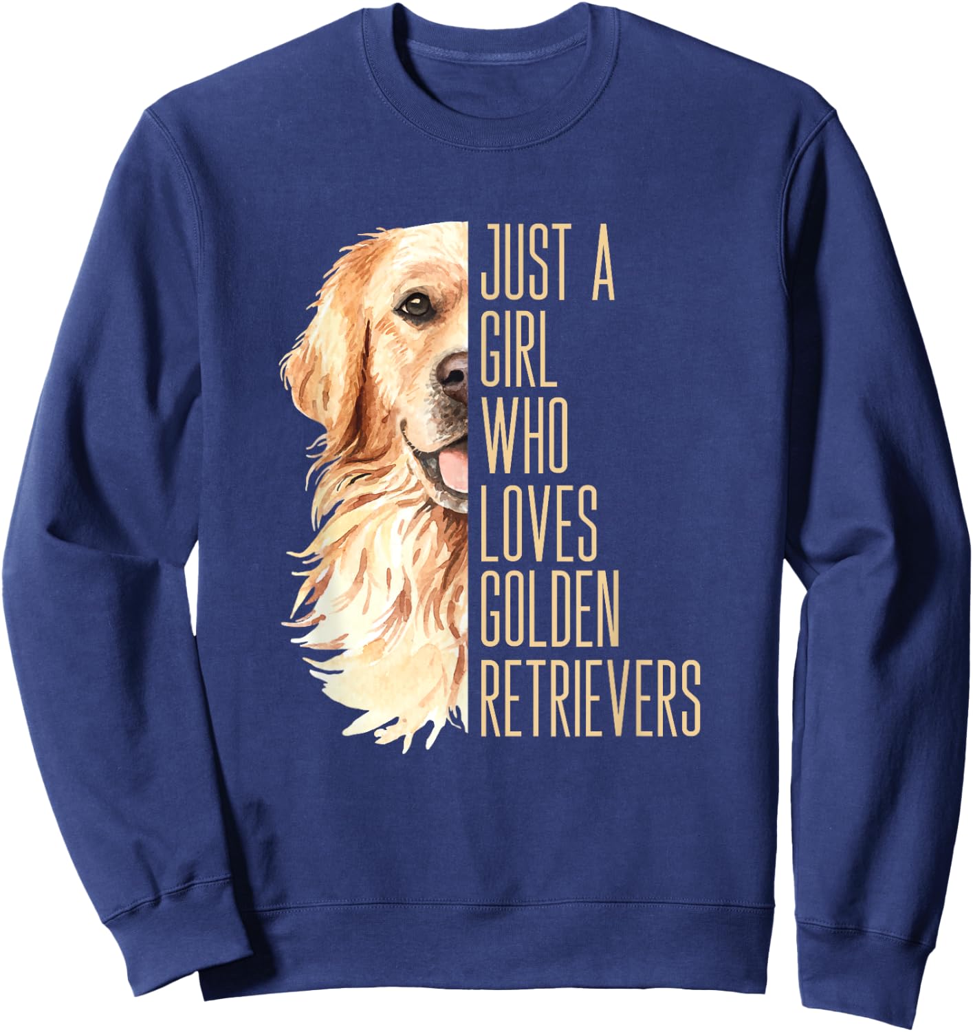 Golden Retriever Lover Design for Dog Enthusiasts Sweatshirt - Sweatshirt | Navy