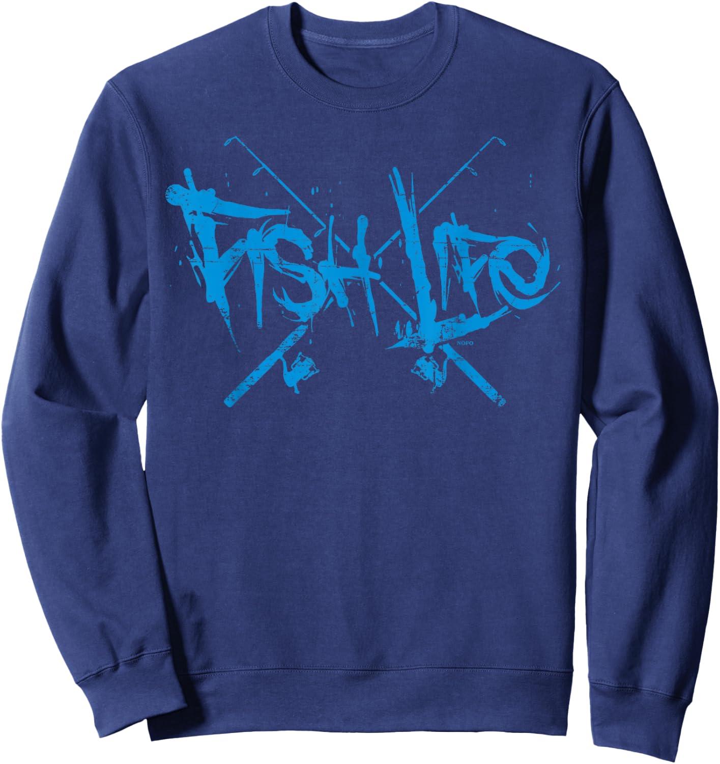 Fish Life, Fishing Sweatshirt - Sweatshirt | Navy