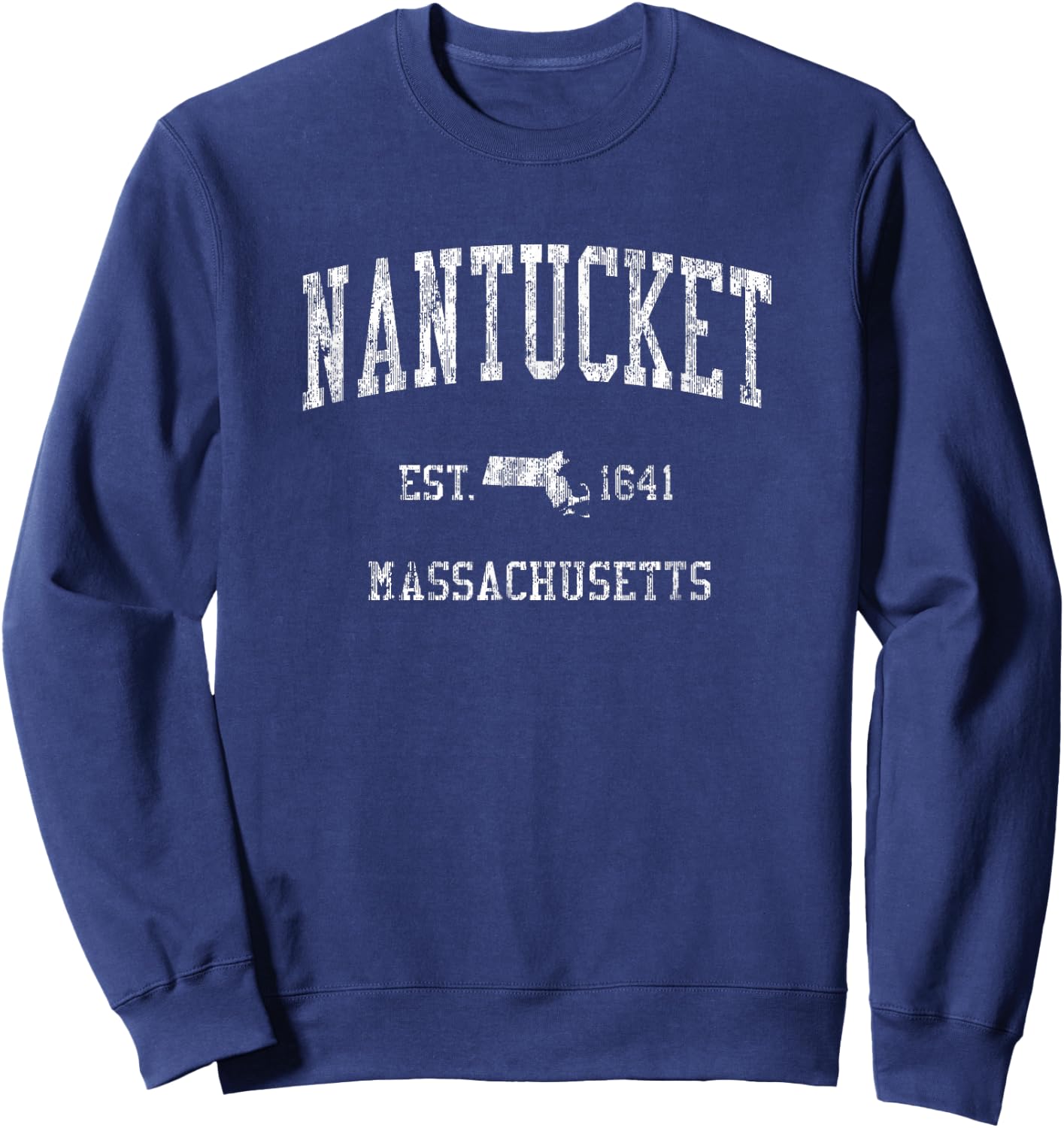 Nantucket Masachusetts MA Vintage Sports Design Sweatshirt - Sweatshirt | Navy