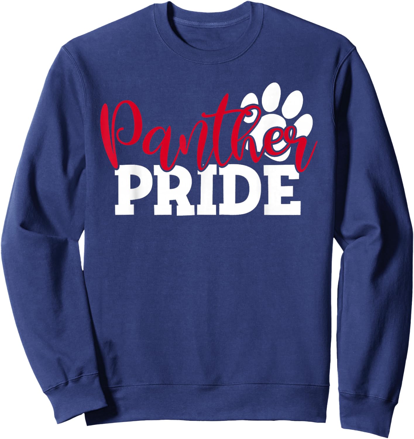 Vintage Panthers School Sports Name Spirit Back To School Sweatshirt - Sweatshirt | Navy
