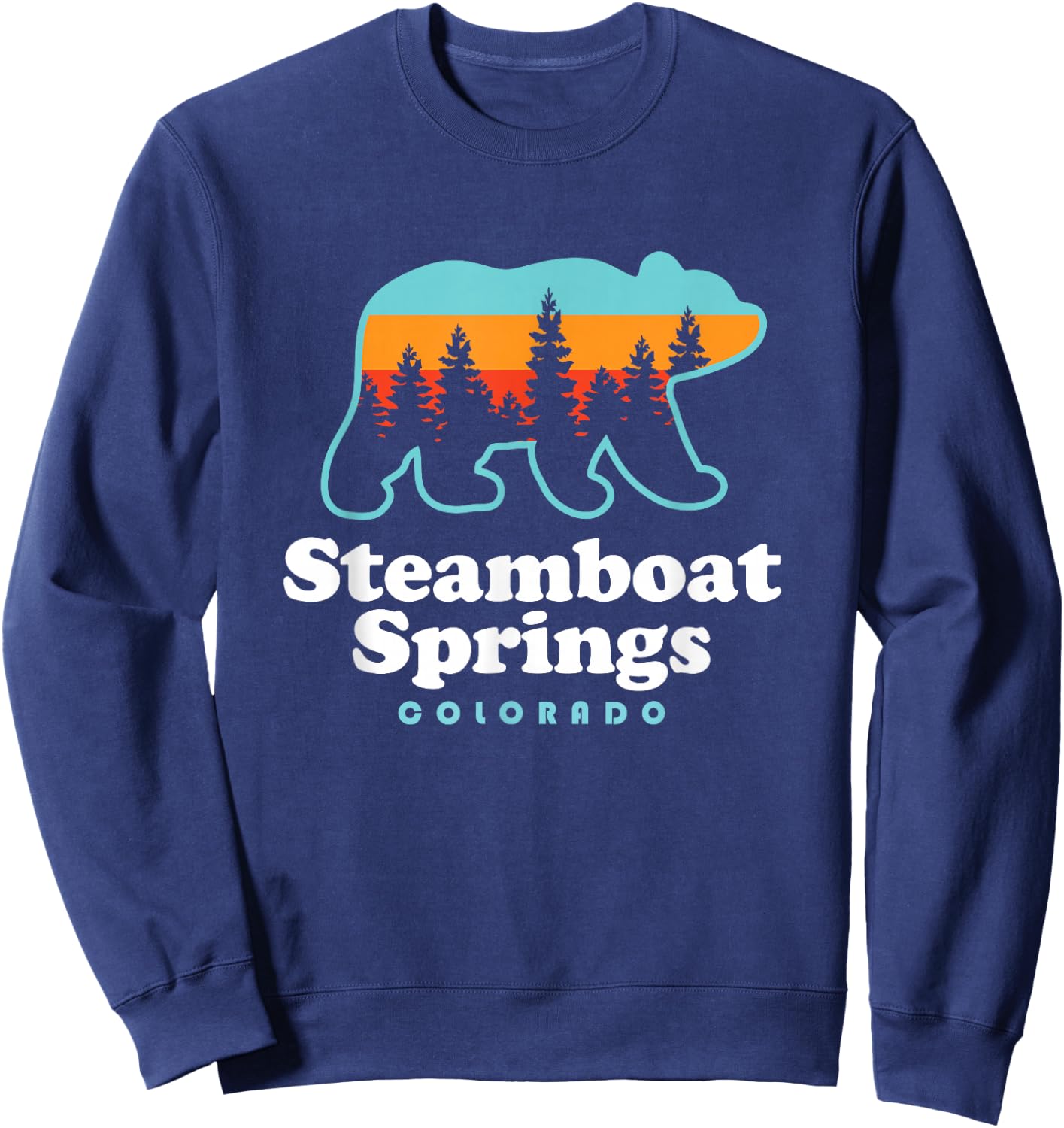 Steamboat Springs Colorado Bear Sweatshirt - Sweatshirt | Navy