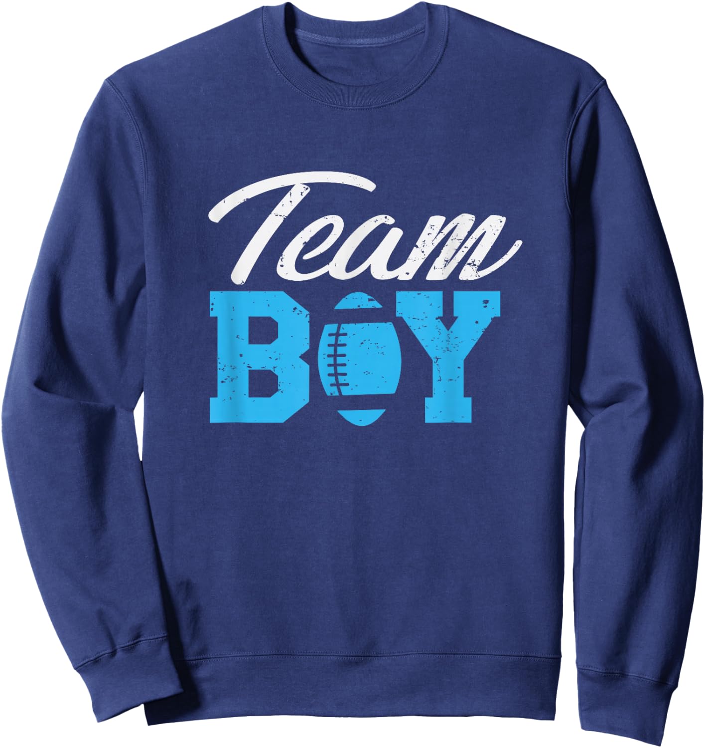 Team Boy Gender Reveal Shirts Graphic Football Gift Sweatshirt - Sweatshirt | Navy