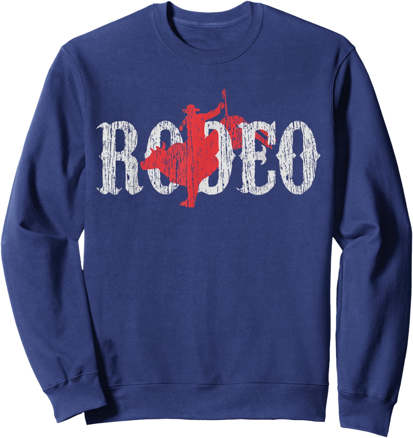 Bull Riding Rodeo Western Country Vintage Shirt Sweatshirt - Sweatshirt | Navy