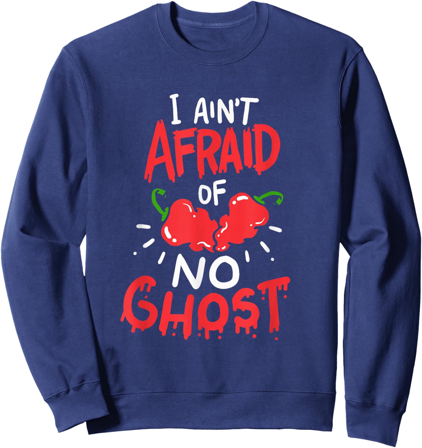 Ghost Pepper food, Hot food Kiva, Bhut Jolokia Sweatshirt - Sweatshirt | Navy