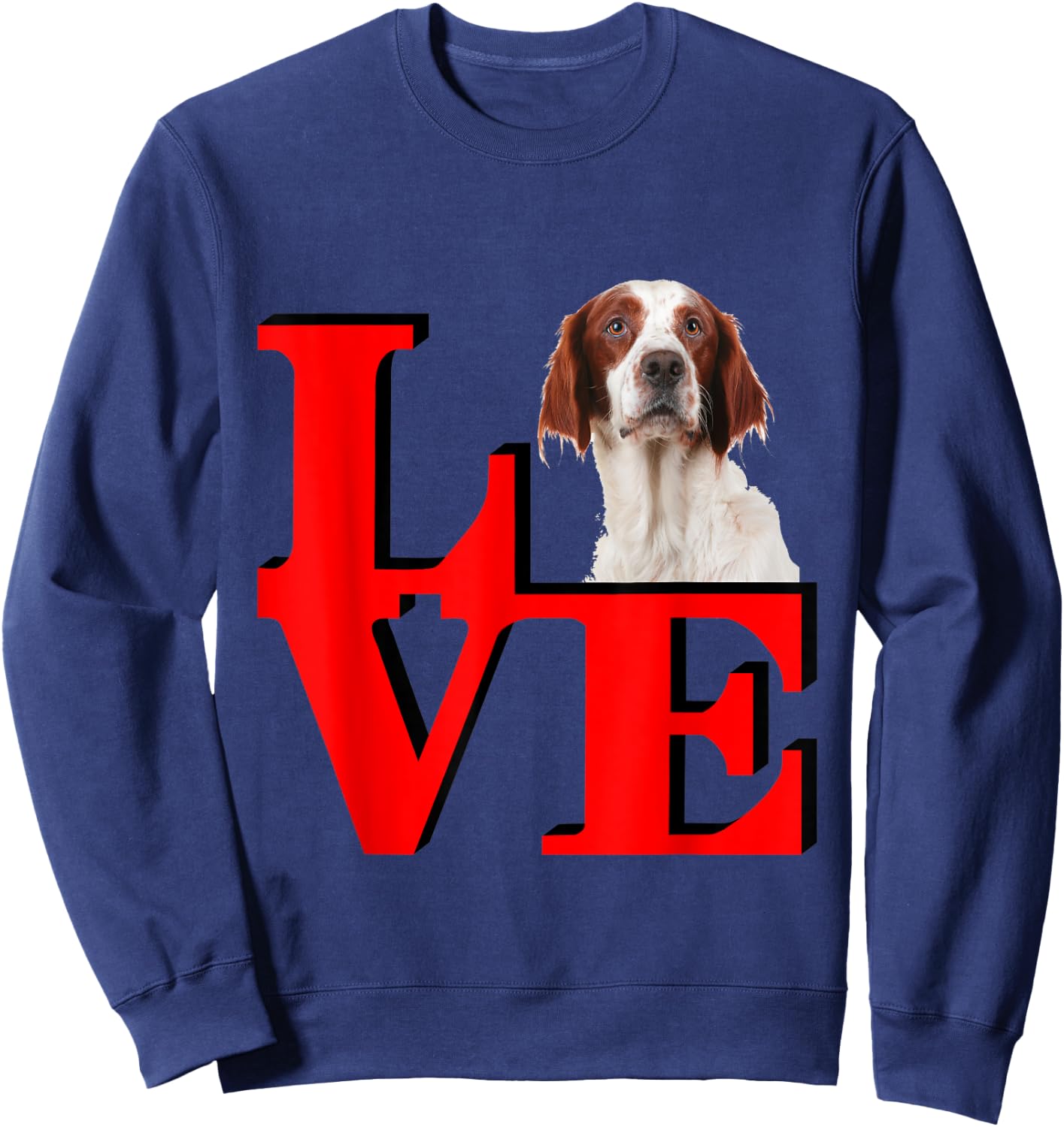 My Red and White Irish Setter Love Park Sweatshirt - Sweatshirt | Navy