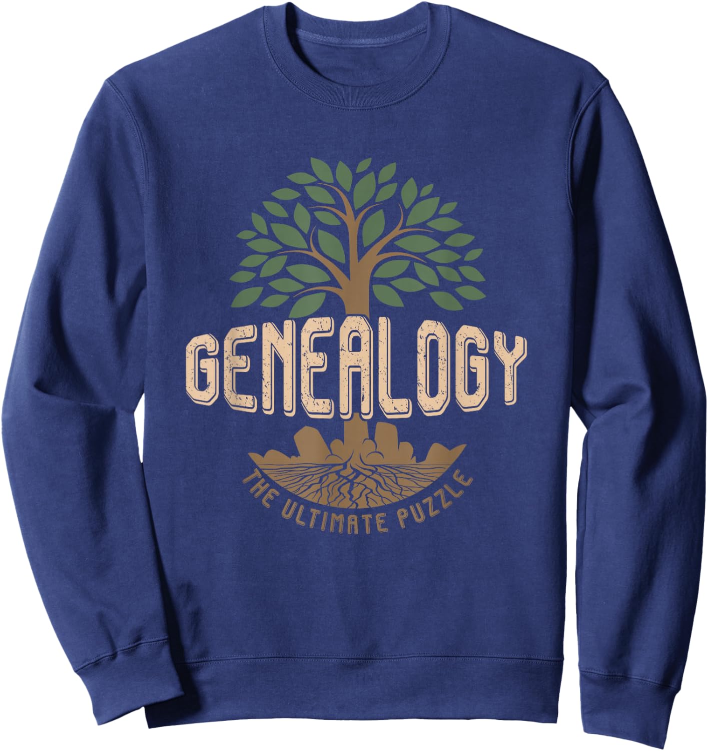 Genealoge Family Historian Genealogy Ultimate Puzzle Sweatshirt - Sweatshirt | Navy