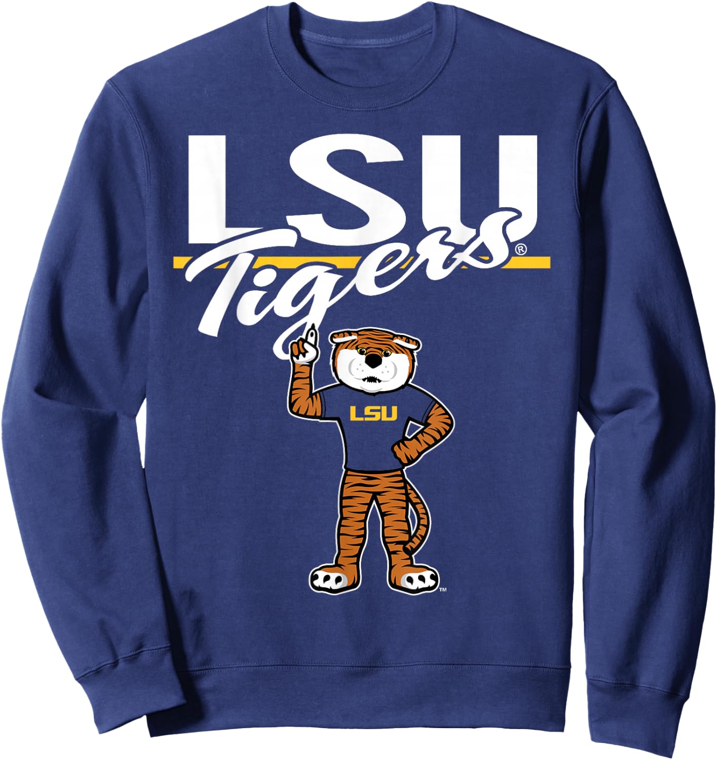 LSU Tigers Mascot Purple Officially Licensed Sweatshirt - Sweatshirt | Navy