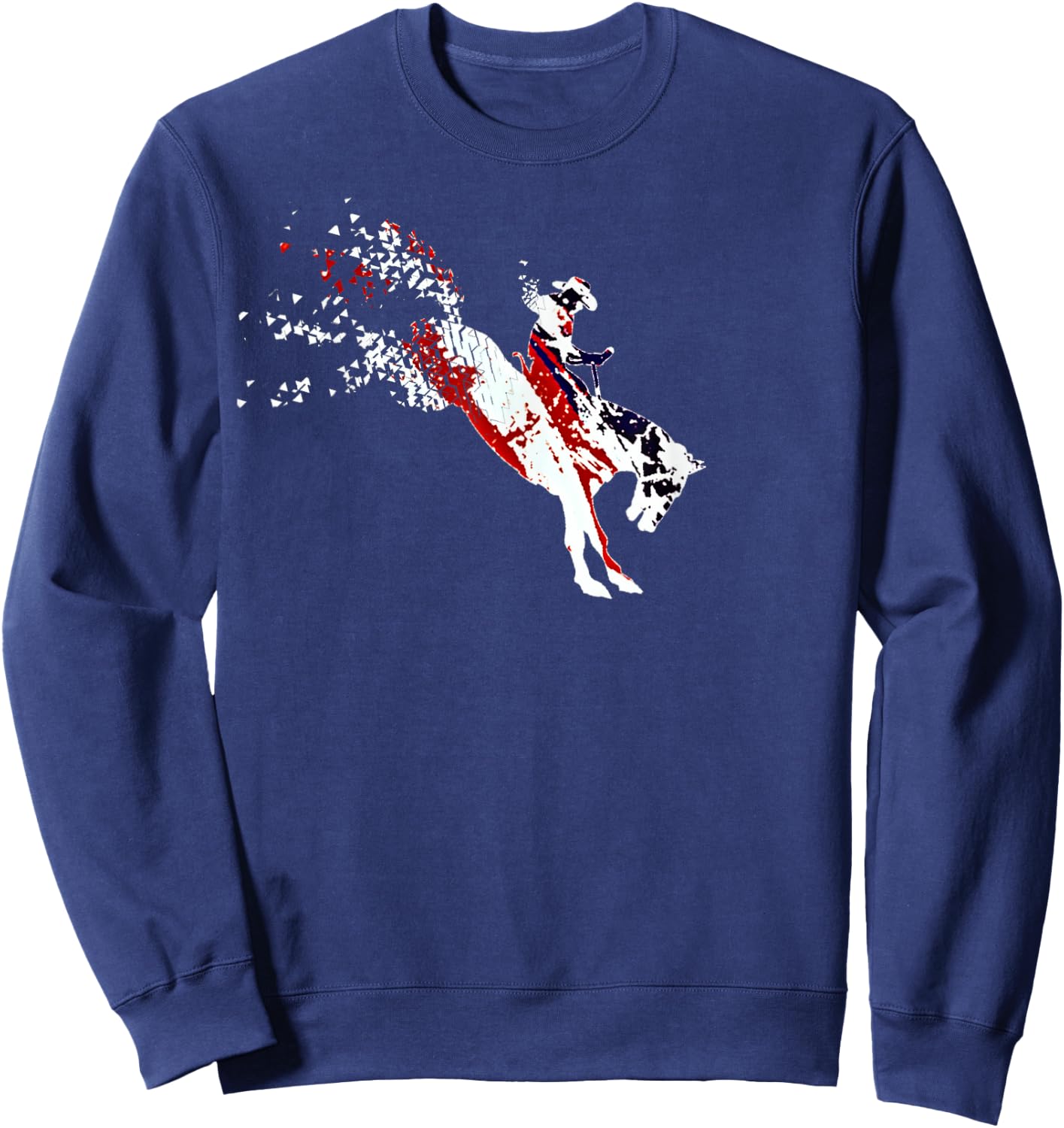 Bronc Riding Rodeo American Pride Bronc Rider Shirts Sweatshirt - Sweatshirt | Navy