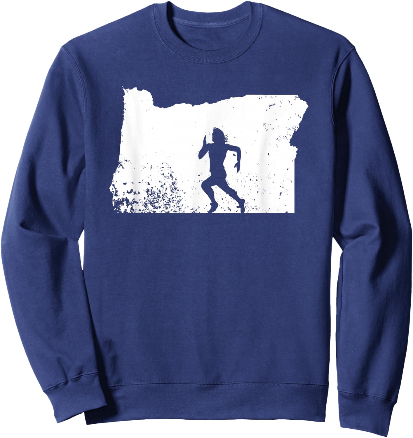 Oregon Runner Shirt Love to Run Races Distressed Sweatshirt - Sweatshirt | Navy