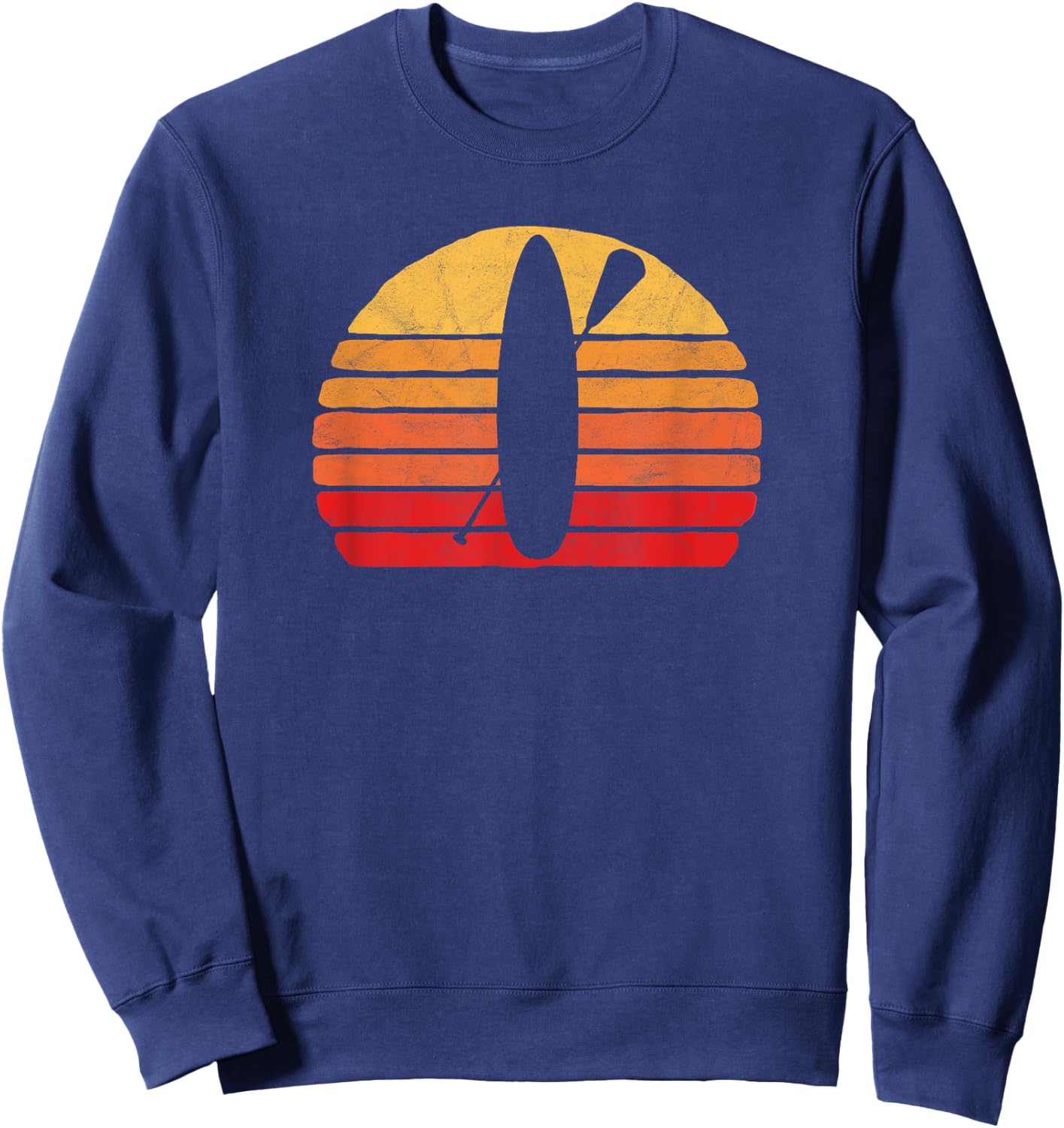 Retro SUP Stand Up Paddle Board Vintage Sun Sweatshirt - Sweatshirt | Navy