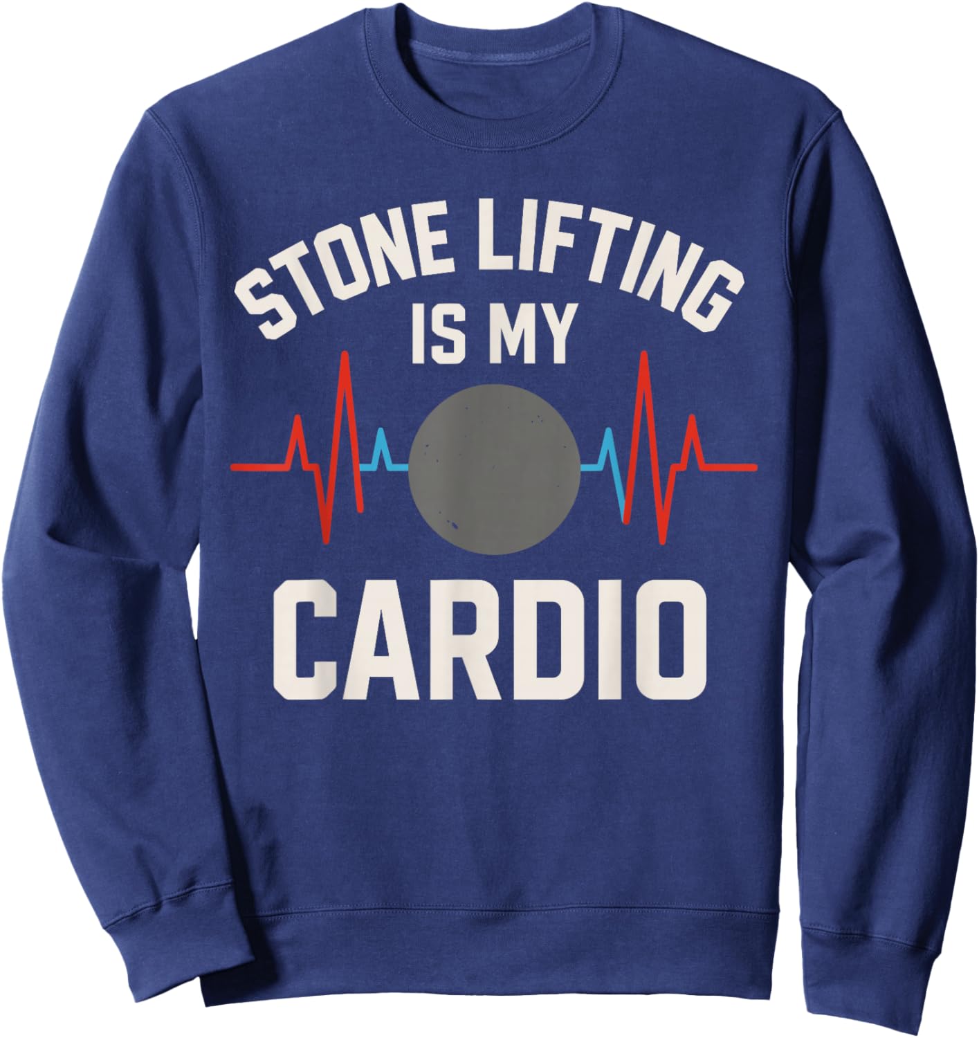 Strongman Atlas Stone Truck Pull Training Dad Fan Crew Sweatshirt - Sweatshirt | Navy