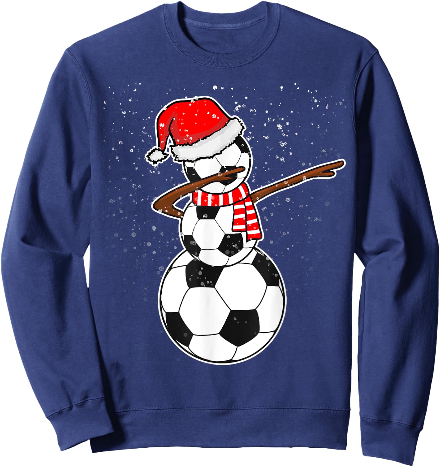 Dabbing Snowman Soccer Shirt Sweatshirt - Sweatshirt | Navy