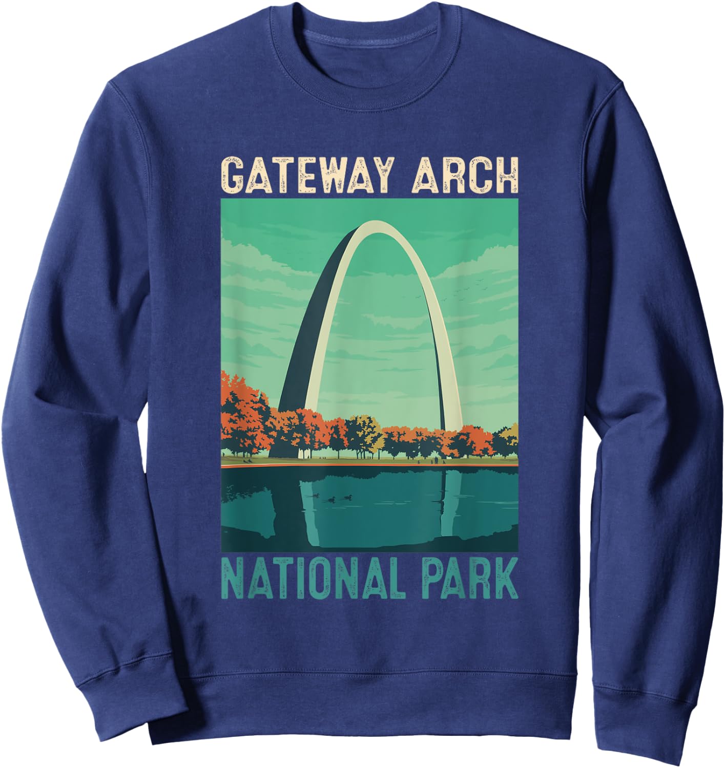 Gateway Arch National Park Hiking Camping Outdoor Sweatshirt - Sweatshirt | Navy