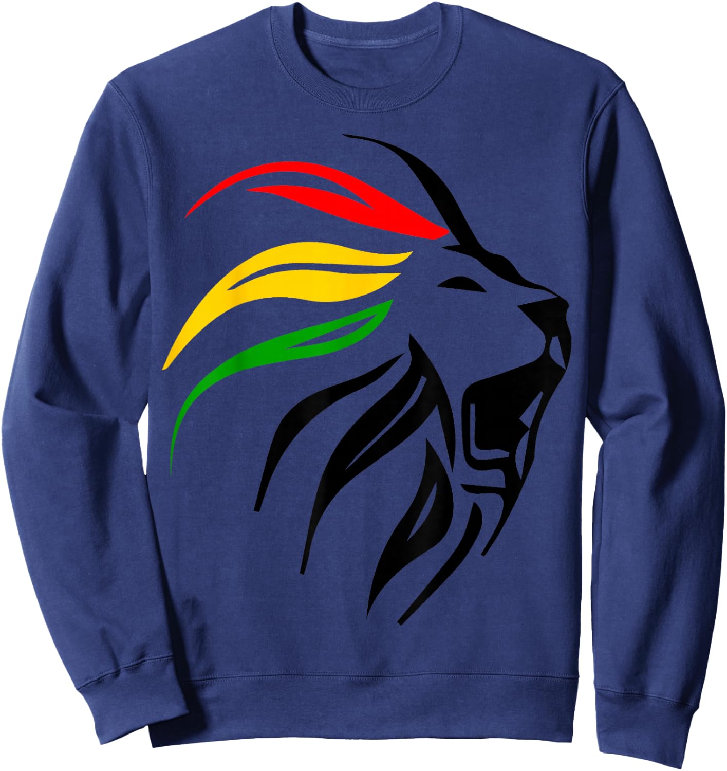 Rasta Lion Rastafari Colours Gift Reggae Lover Sweatshirt - Sweatshirt | Navy