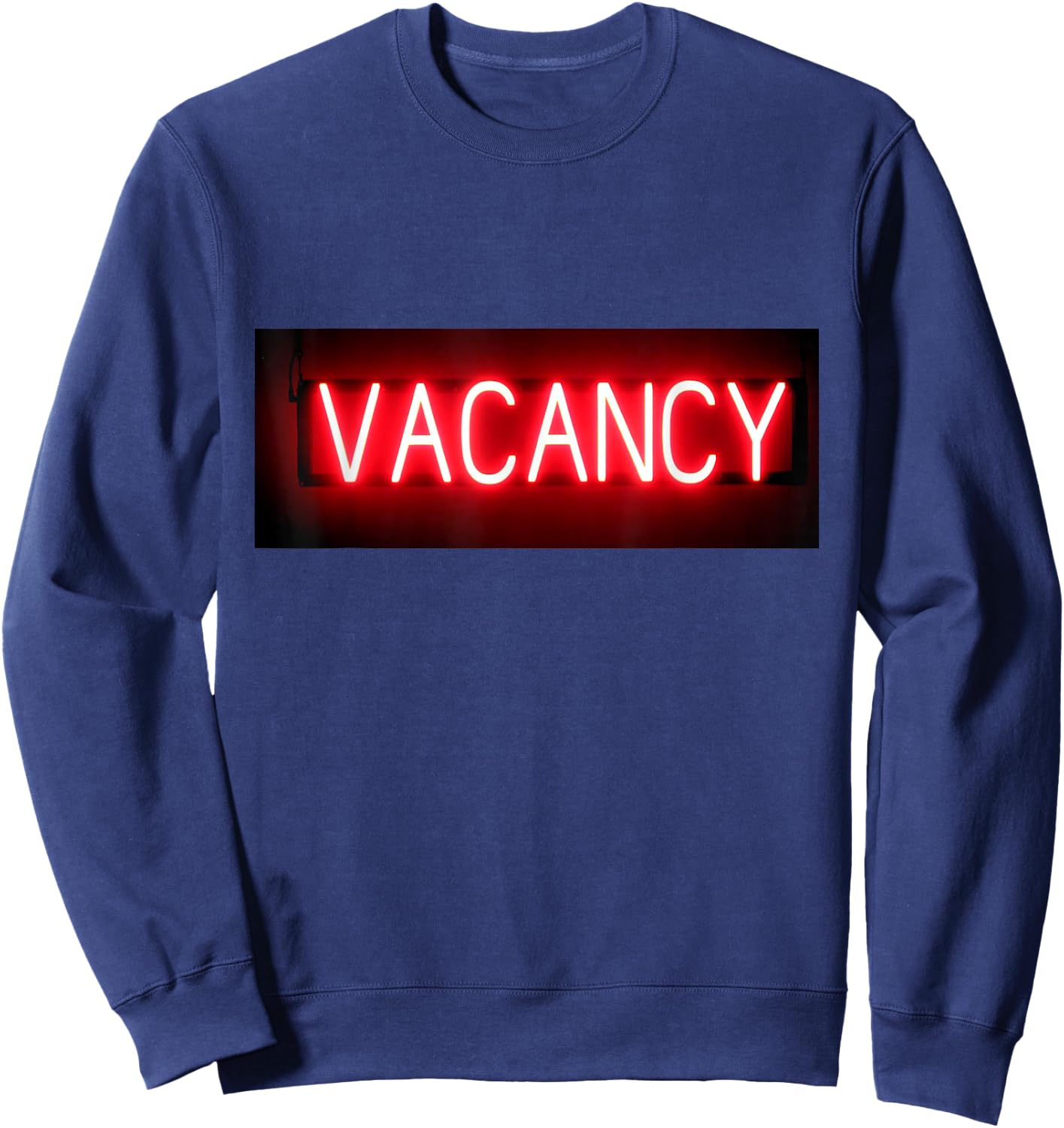 Stupid Tease Shirts Motel Vacancy Sign Sweatshirt - Sweatshirt | Navy