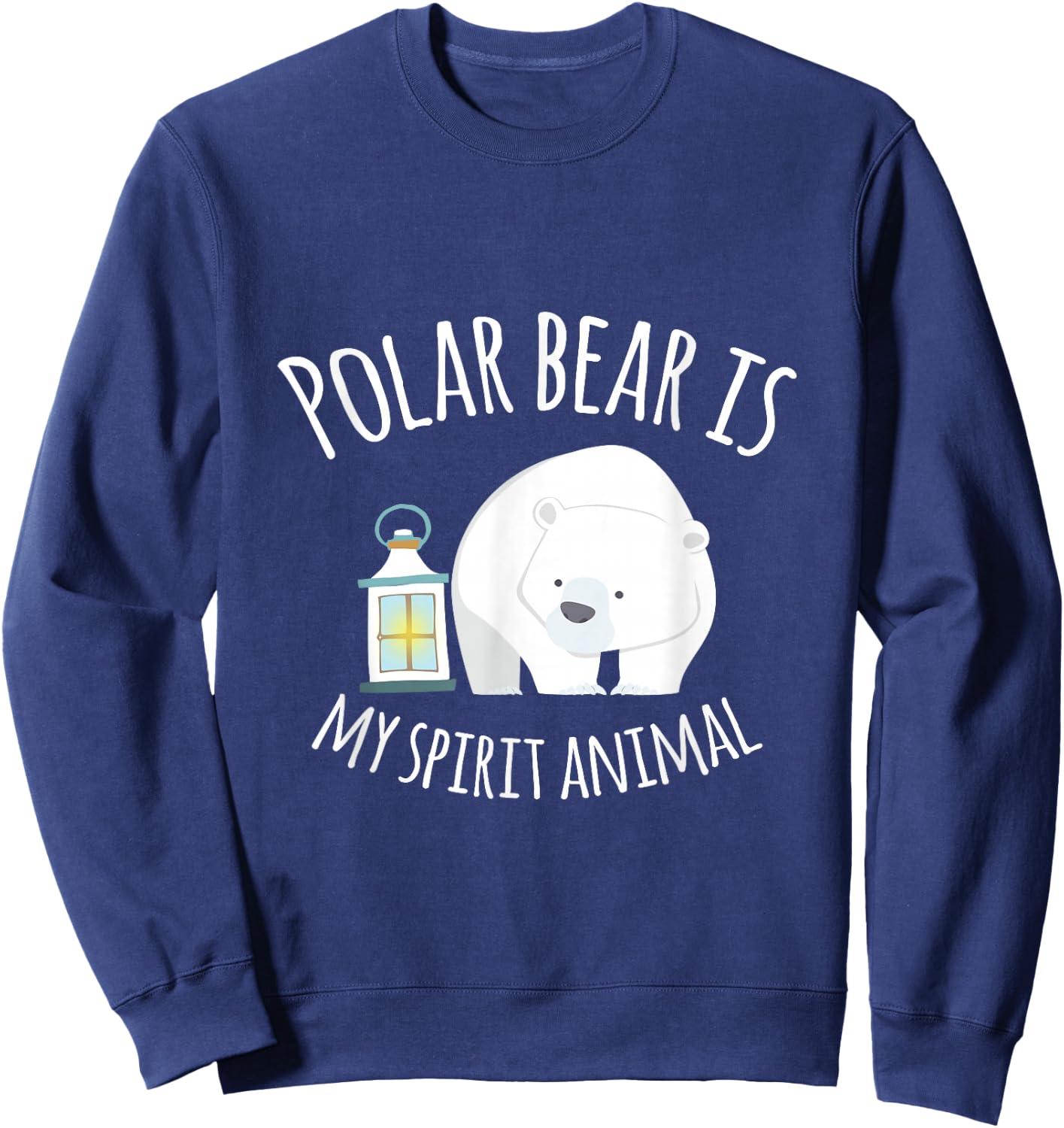 Polar Bear Is My Ghost Animal Funny Gift Sweatshirt - Sweatshirt | Navy