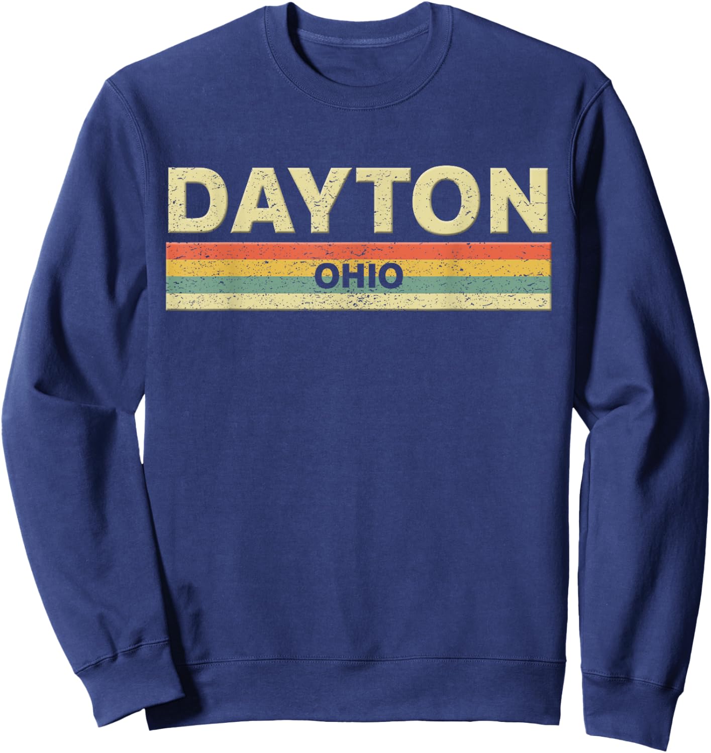 Dayton Ohio Shirt. Vintage Retro 70s 80s Sweatshirt - Sweatshirt | Navy