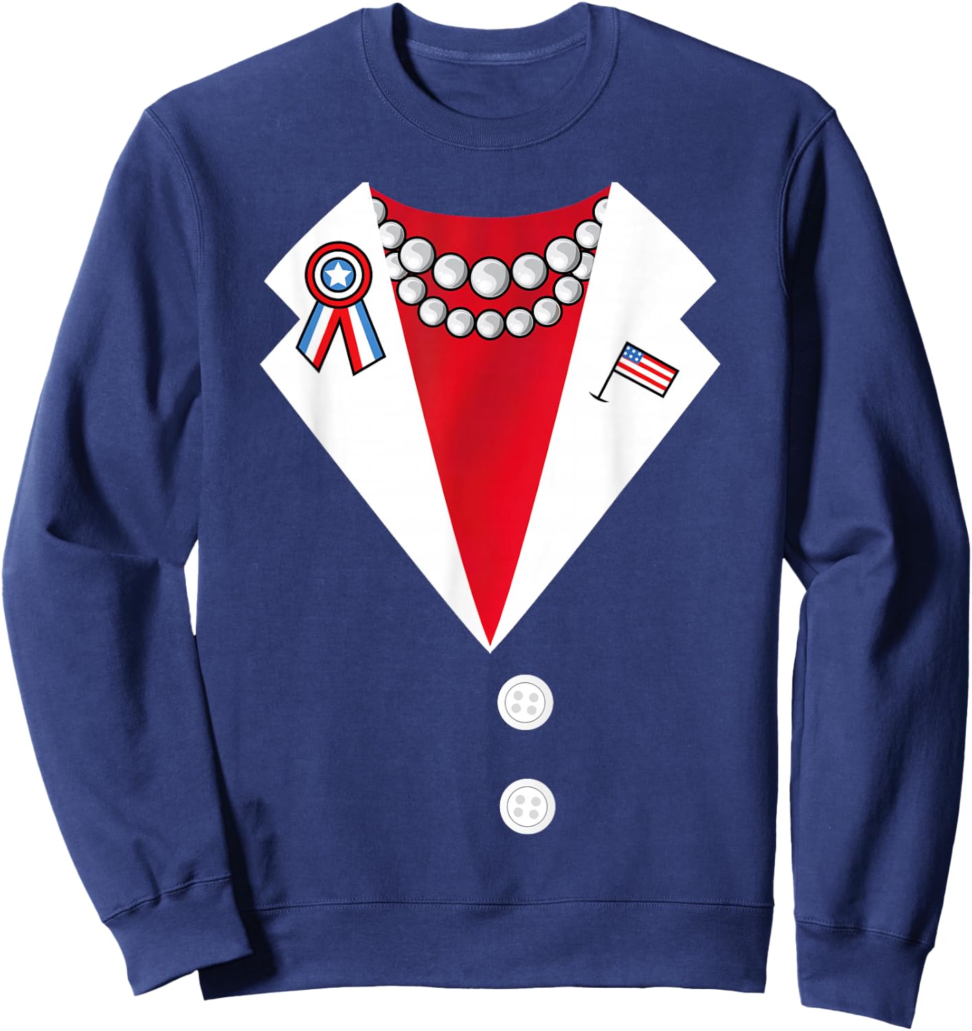 Hillary Clinton Pantsuit Costume President Funny Halloween Sweatshirt - Sweatshirt | Navy