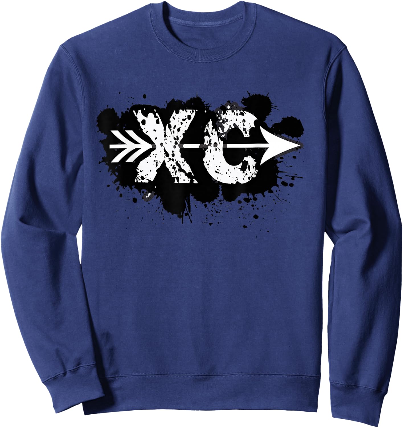 Grunge Dirty Cross Country Running Sweatshirt - Sweatshirt | Navy