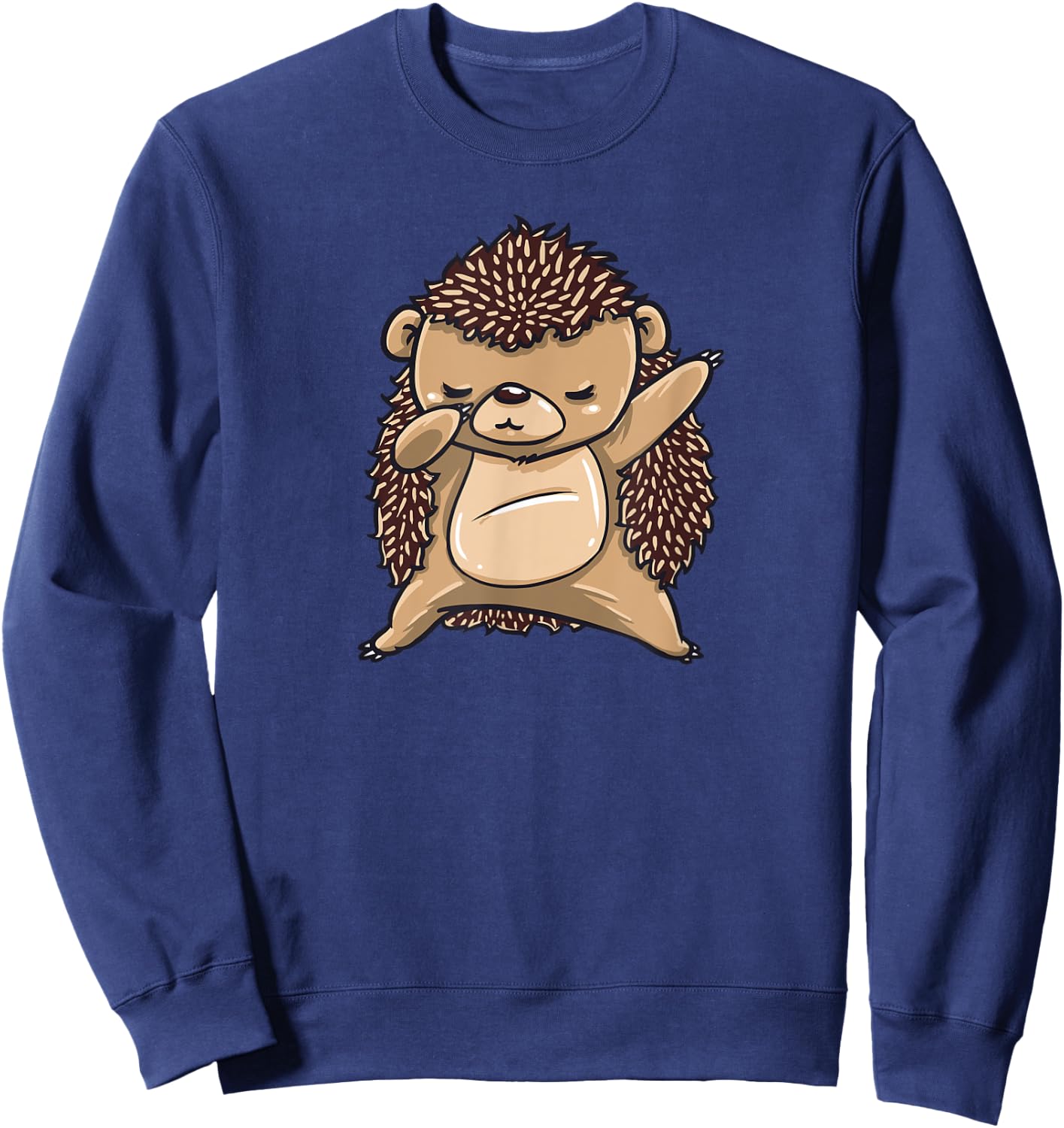Funny Dabbing Hedgehog shirt kids men Sweatshirt - Sweatshirt | Navy