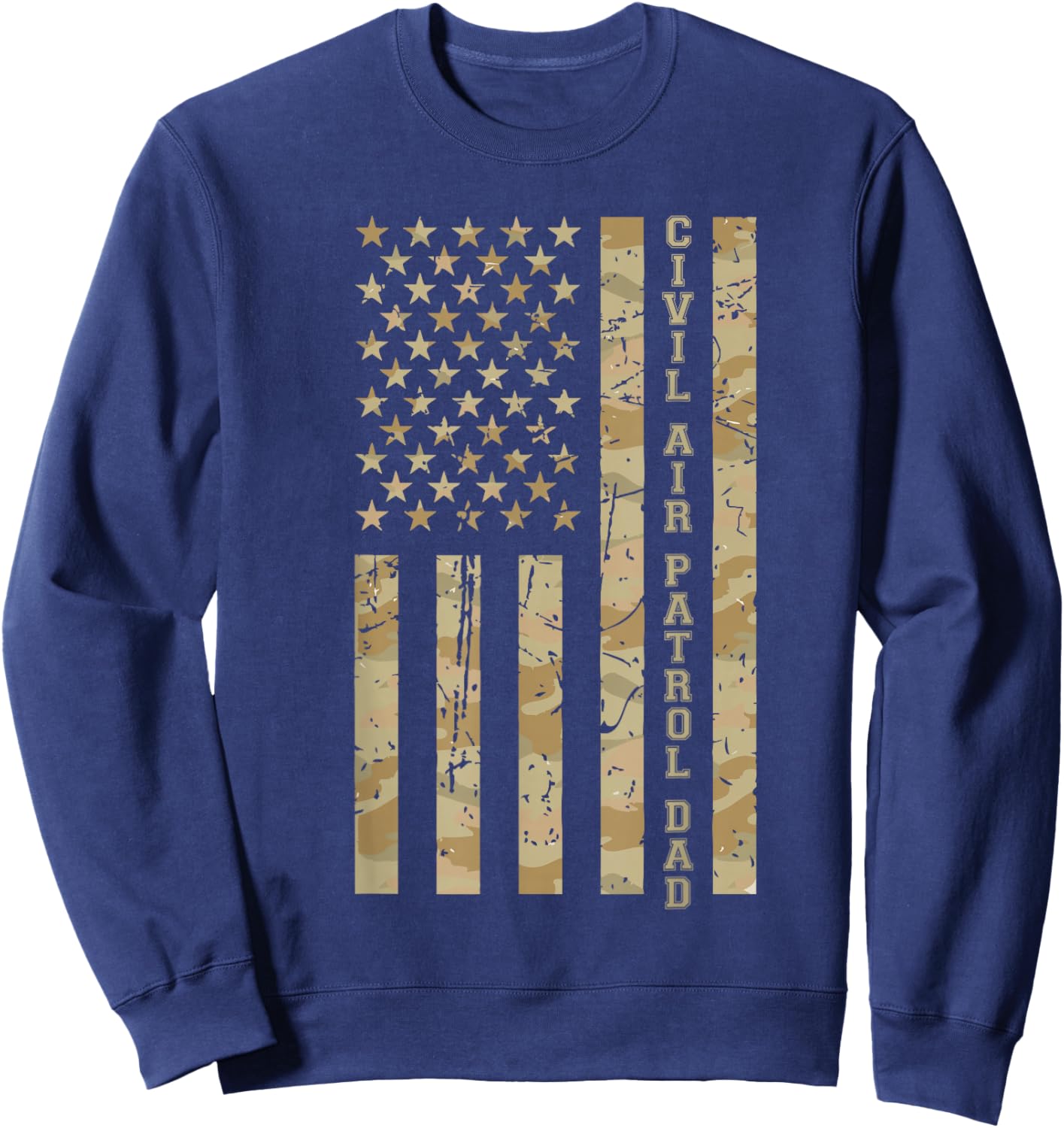Civil Air Patrol Dad Proud Military Family Desert Camo Sweatshirt - Sweatshirt | Navy