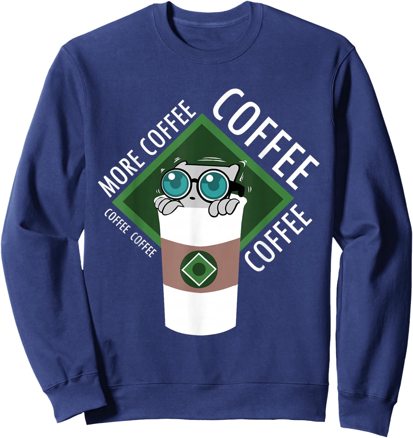 More Coffee! Mushroom-E Sweatshirt - Sweatshirt | Navy