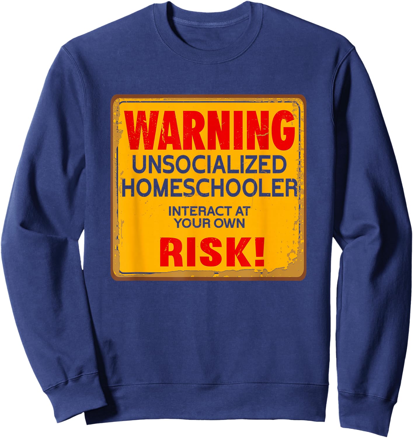 Funny Homeschool Homeschooler Home Lesson Introvert Student Sweatshirt - Sweatshirt | Navy
