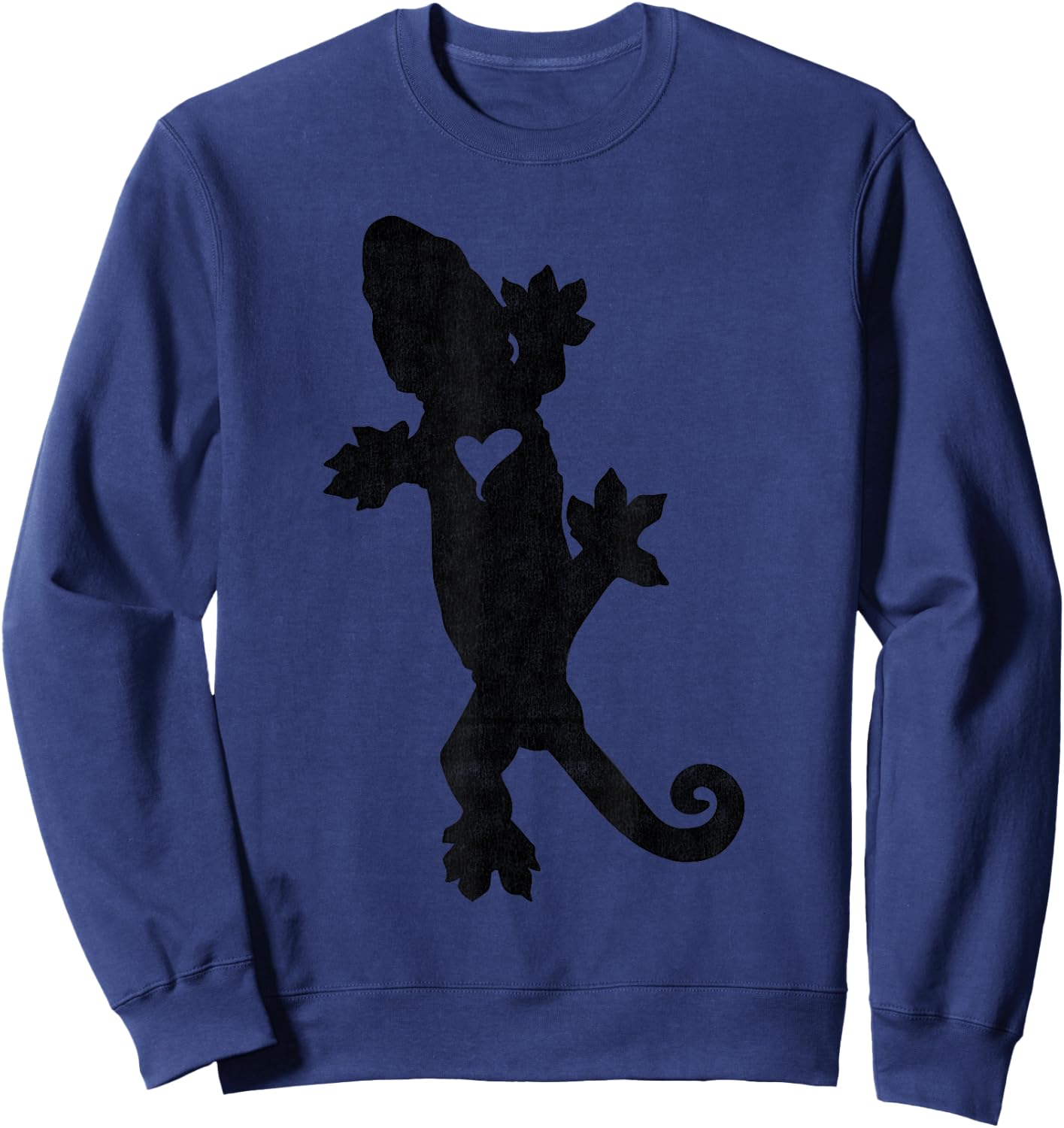 Leachie New Caledonian Gecko Artsy distressed Sweatshirt - Sweatshirt | Navy
