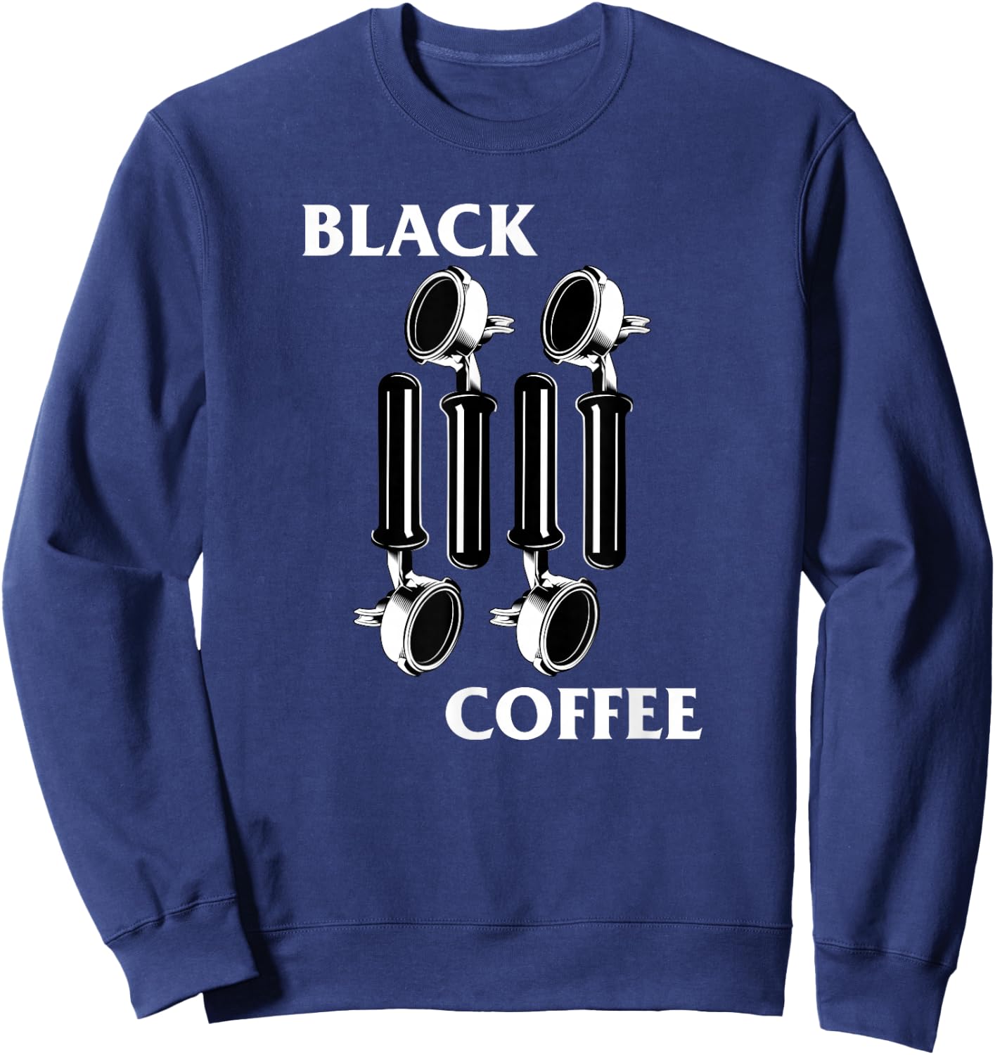Retro Punk Rock Flag Espresso Black Coffee Lover Sweatshirt - Sweatshirt | Navy
