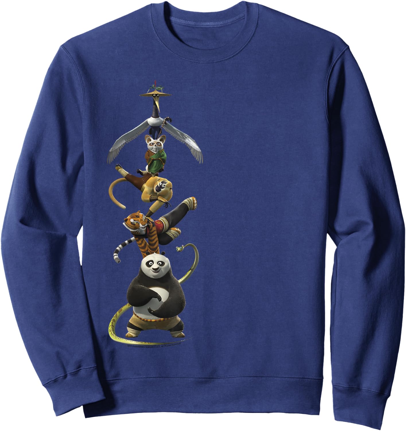 Kung Fu Panda Po and The Furious Five Stack Portrait Sweatshirt - Sweatshirt | Navy