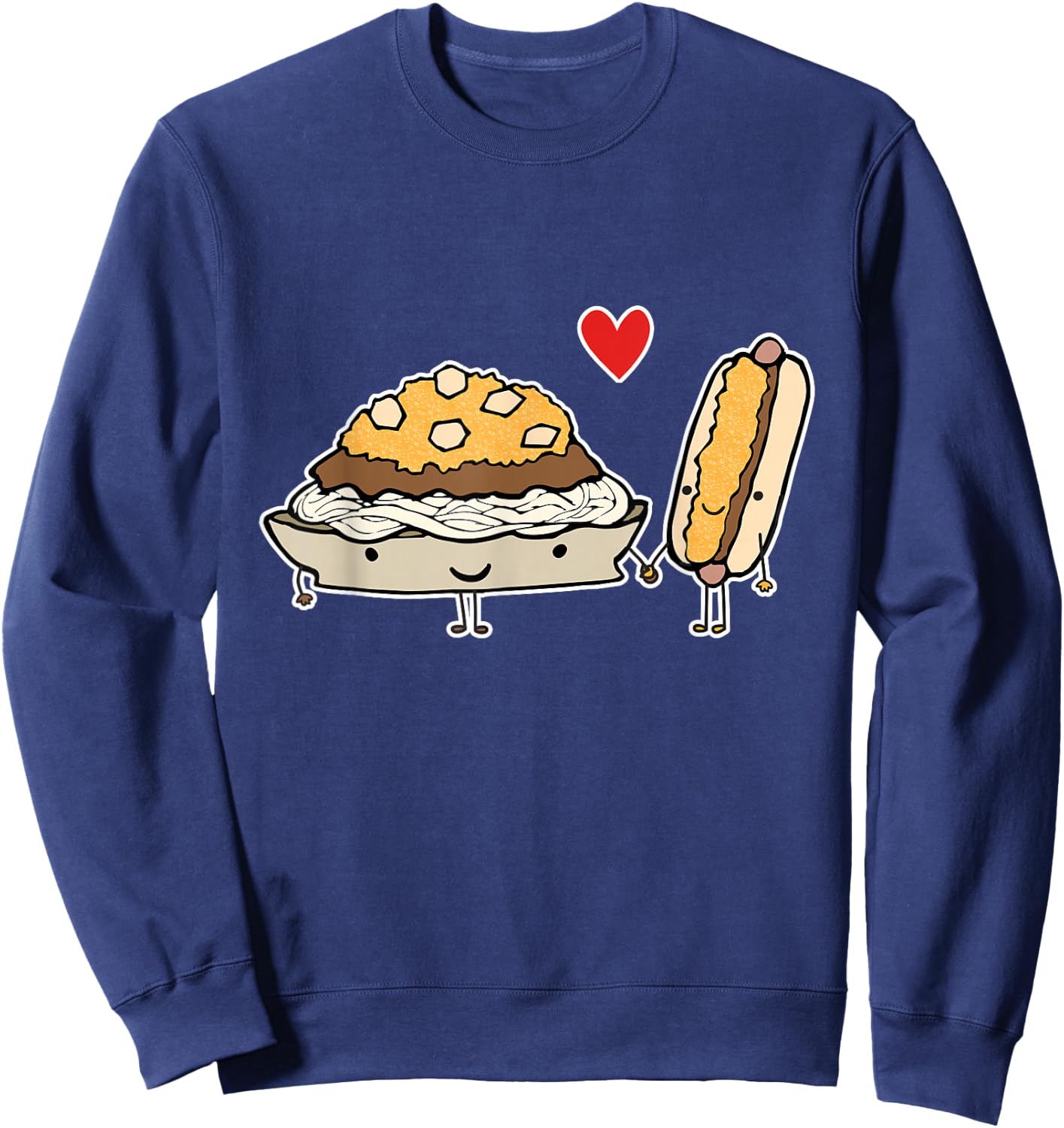 Cincinnati Style Chili 3 Way and Cheese Coney T Shirt Sweatshirt - Sweatshirt | Navy