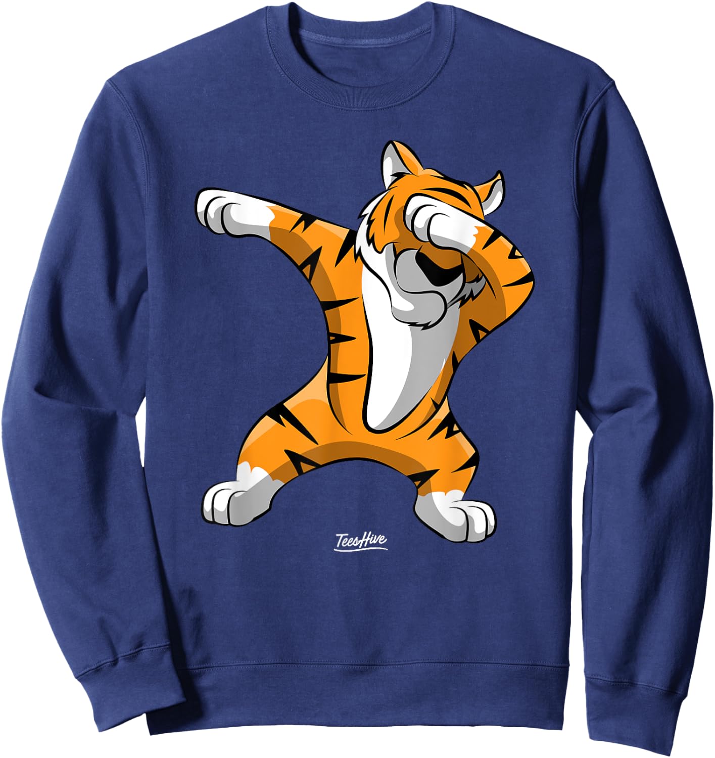 Dabbing Tiger - Boys Tiger Sweatshirt - Sweatshirt | Navy