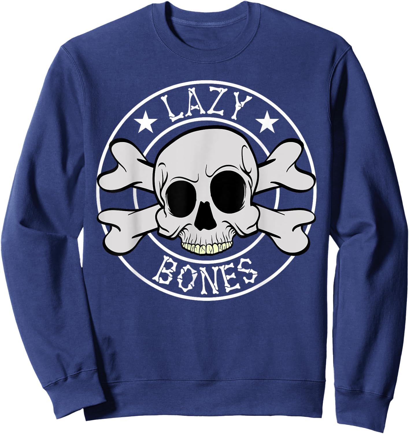 Lazy Bones Skeleton Halloween Costume Horror movies Sweatshirt - Sweatshirt | Navy