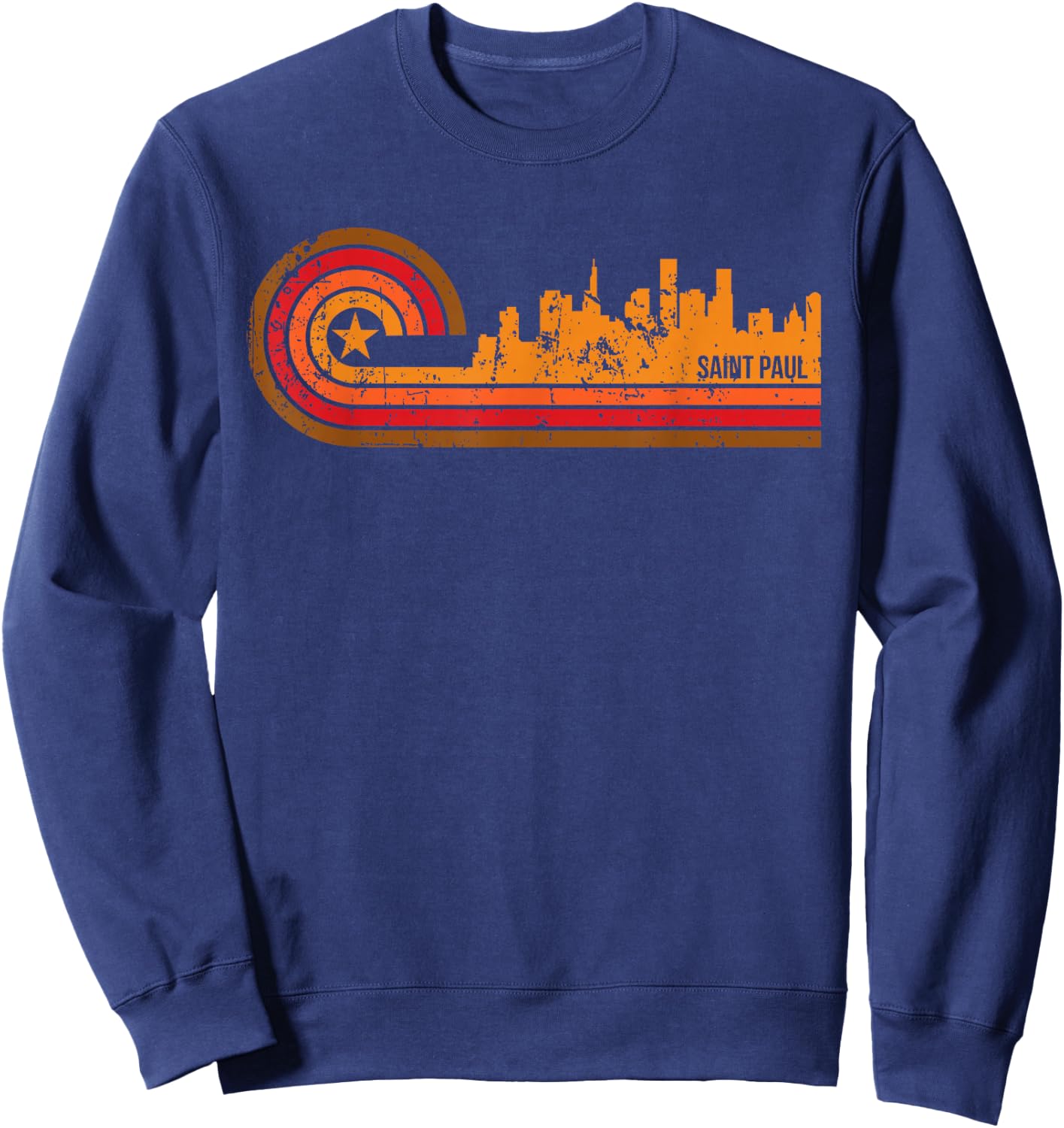 Retro Saint Paul - Saint Paul MN Skyline Shirt Sweatshirt - Sweatshirt | Navy