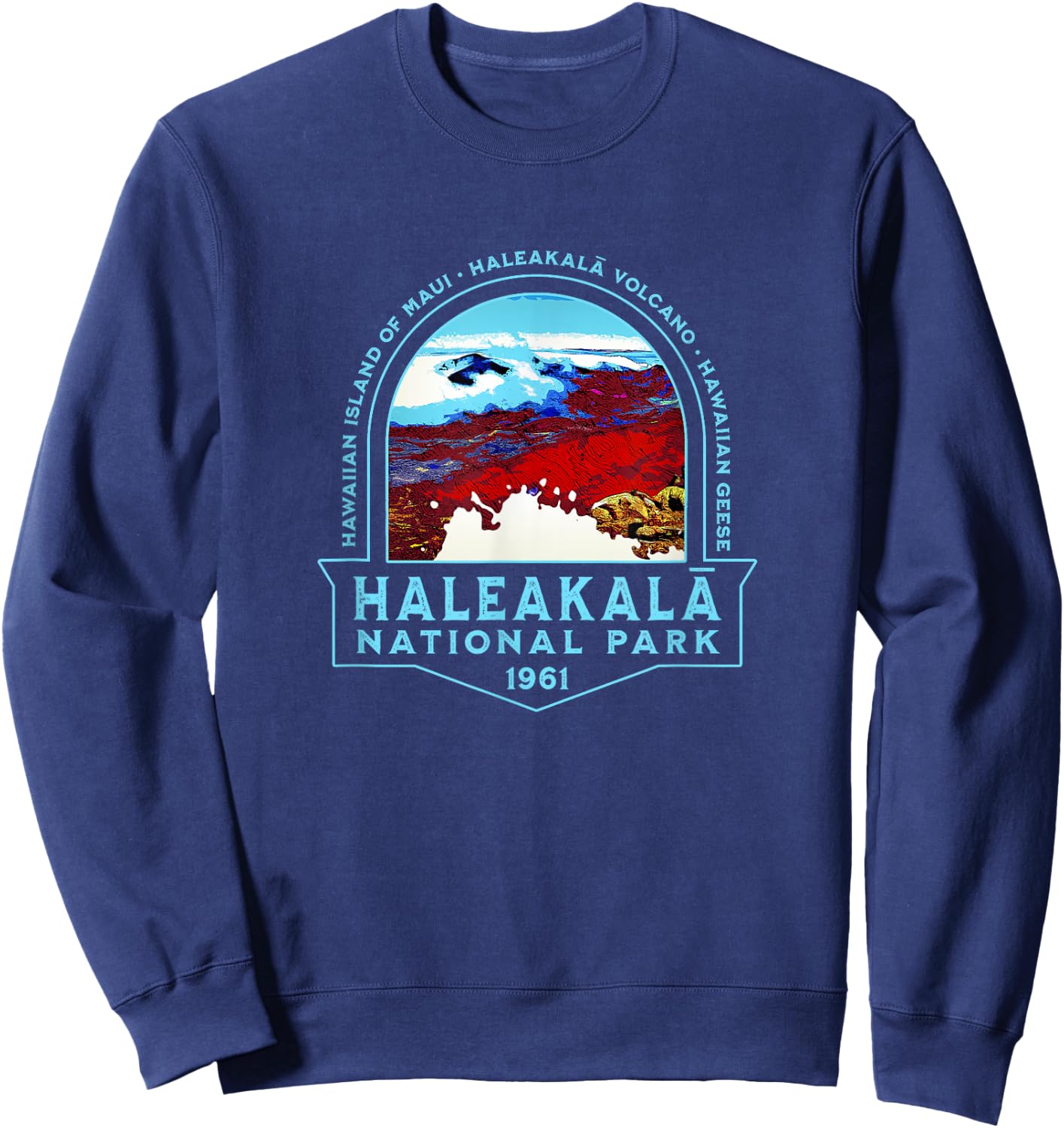 Haleakala National Park Maui Hawaii Volcano Hiking Sweatshirt - Sweatshirt | Navy