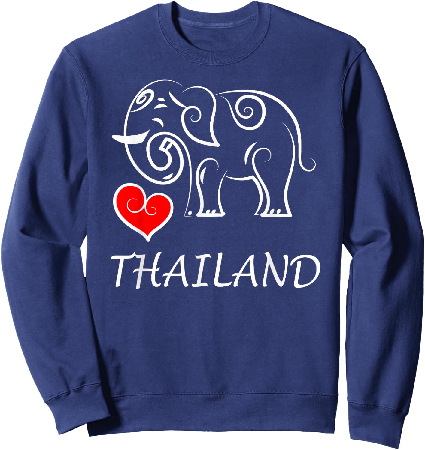I Love Thailand Elephant Souvenir Sweatshirt - Sweatshirt | Navy