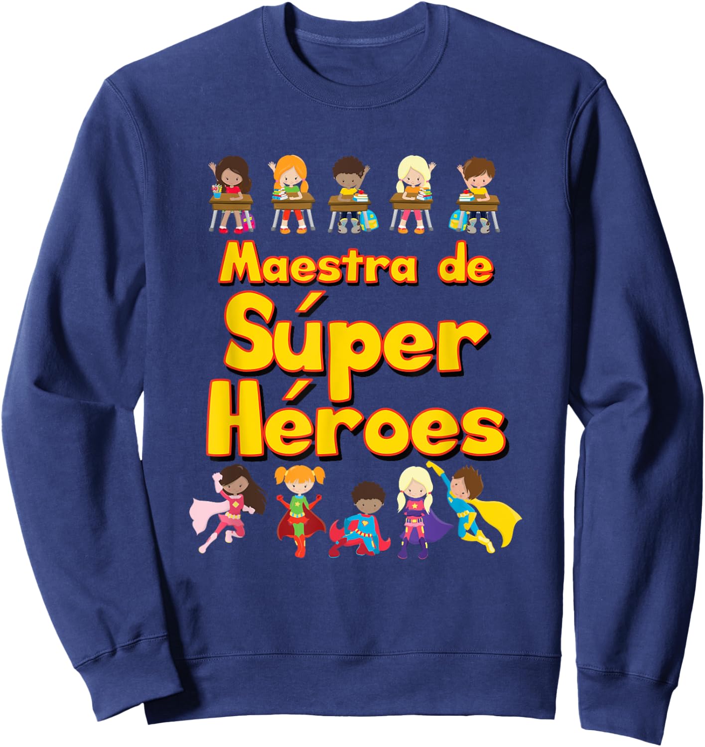 Maestra de Superhéroes Sweatshirt - Sweatshirt | Navy