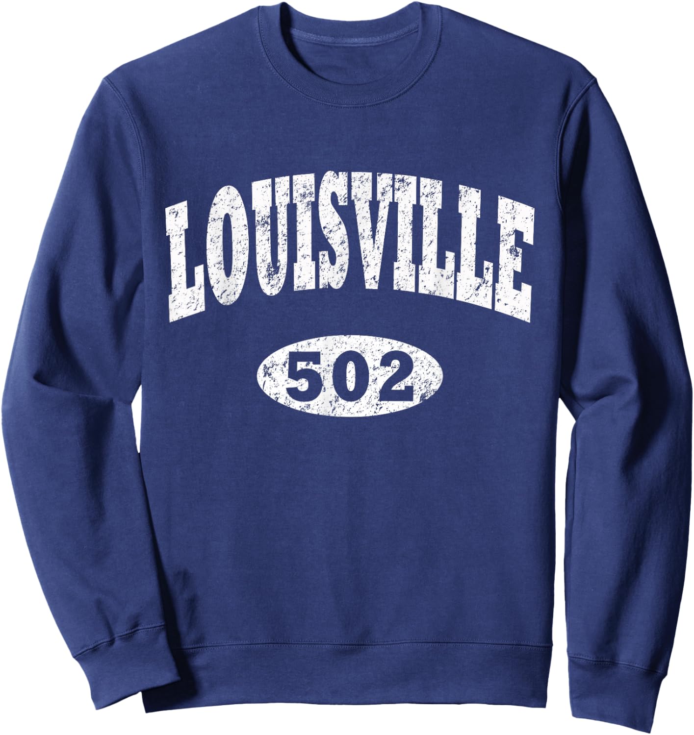 Louisville Shirt. Vintage Kentucky Area Code 502 Sweatshirt - Sweatshirt | Navy