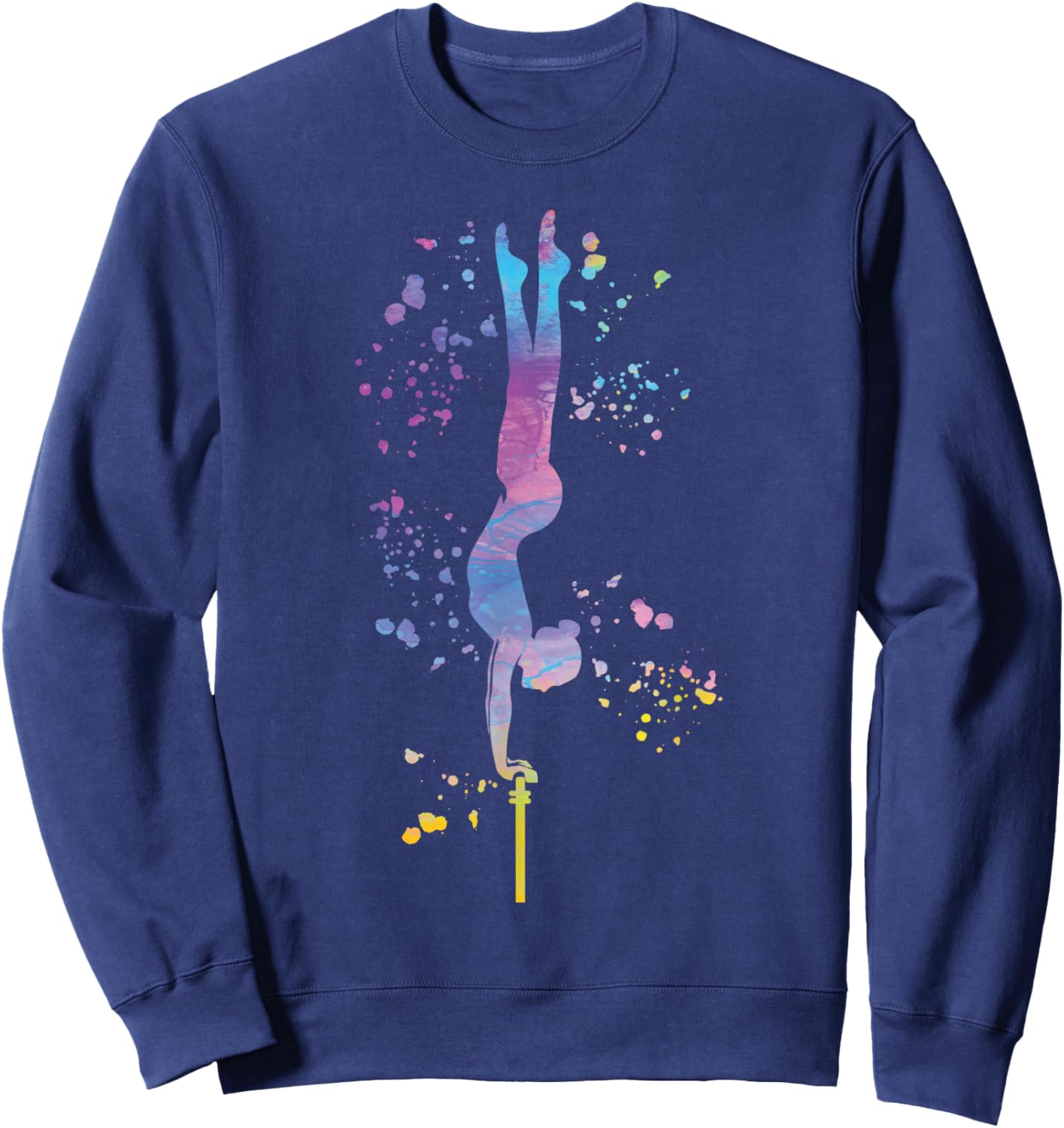 Gymnast on Uneven Bars Girls Kids Artistic Gymnastics Sweatshirt - Sweatshirt | Navy