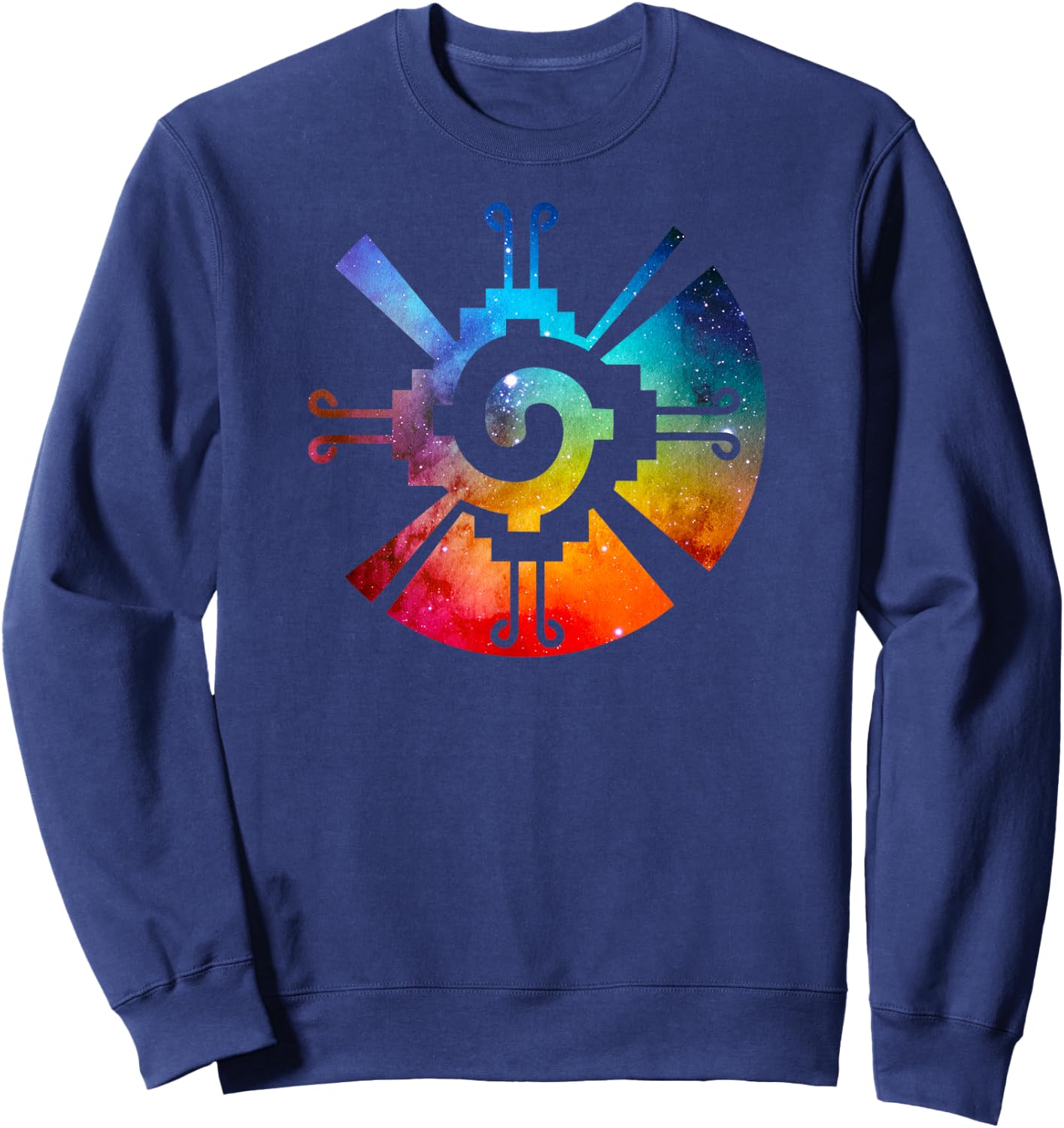Hunab Ku Aztec Mayan Galaxy Symbol Sweatshirt - Sweatshirt | Navy