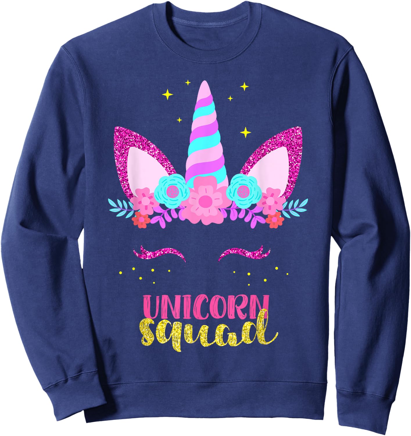 Unicorn Squad, Cute Fantasy Family Matching for Parties Sweatshirt - Sweatshirt | Navy