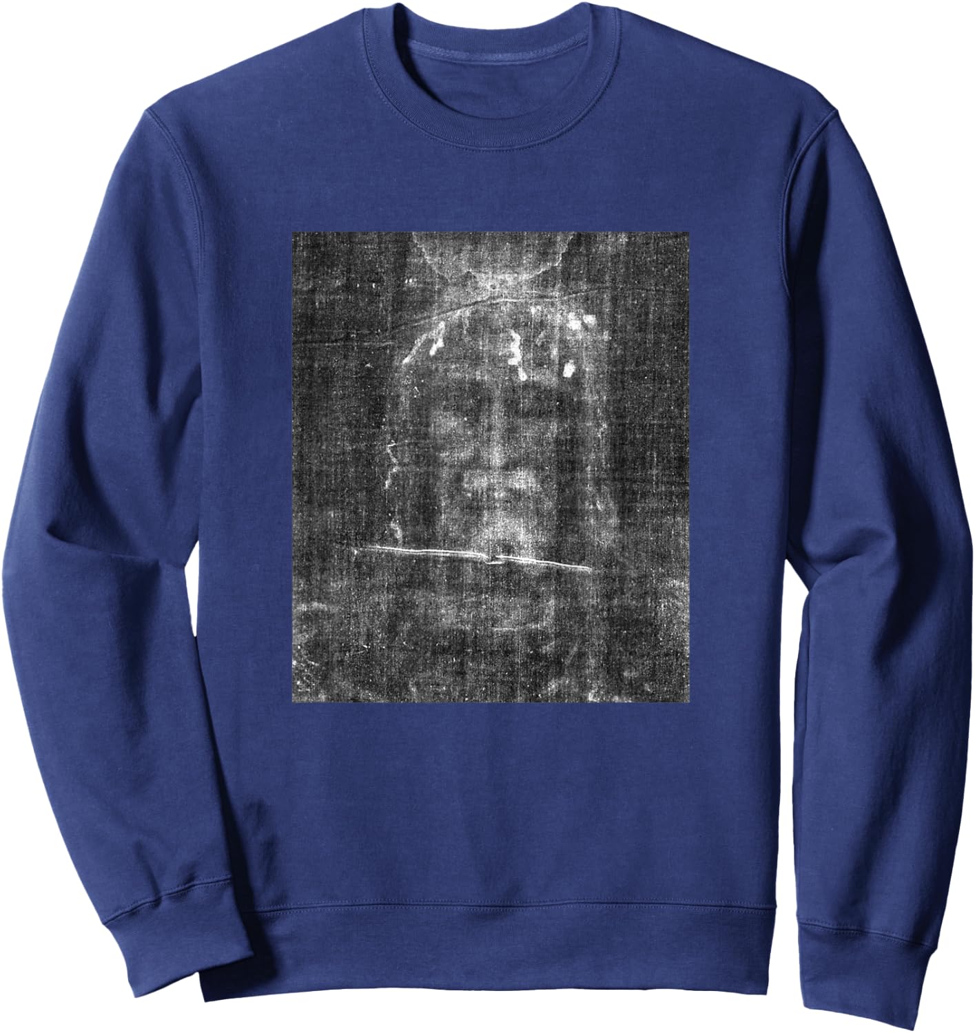 Shroud of Turin Face of Jesus Christ Relic Sweatshirt - Sweatshirt | Navy