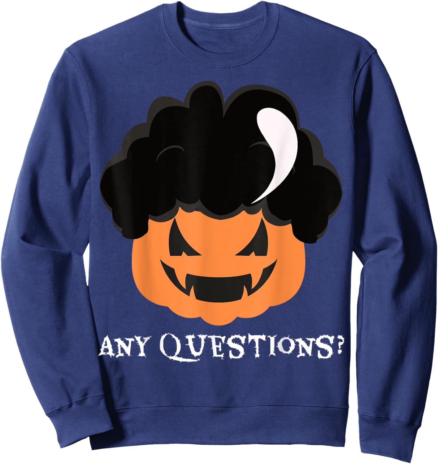 Parliament Shirts: David S Pumpkins Any Questions Sweatshirt - Sweatshirt | Navy
