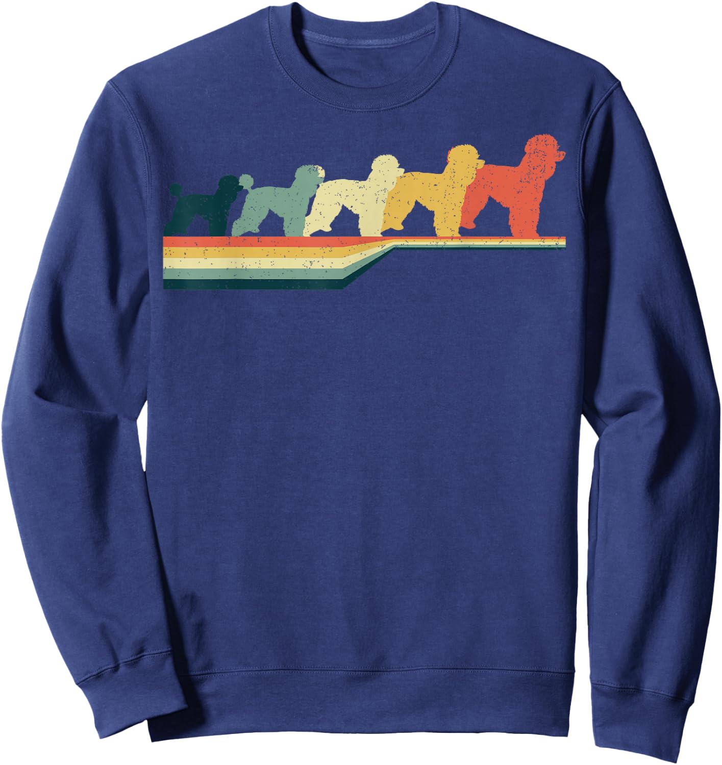 STANDARD POODLE Vintage Retro Style Cute Pet Gifts Sweatshirt - Sweatshirt | Navy