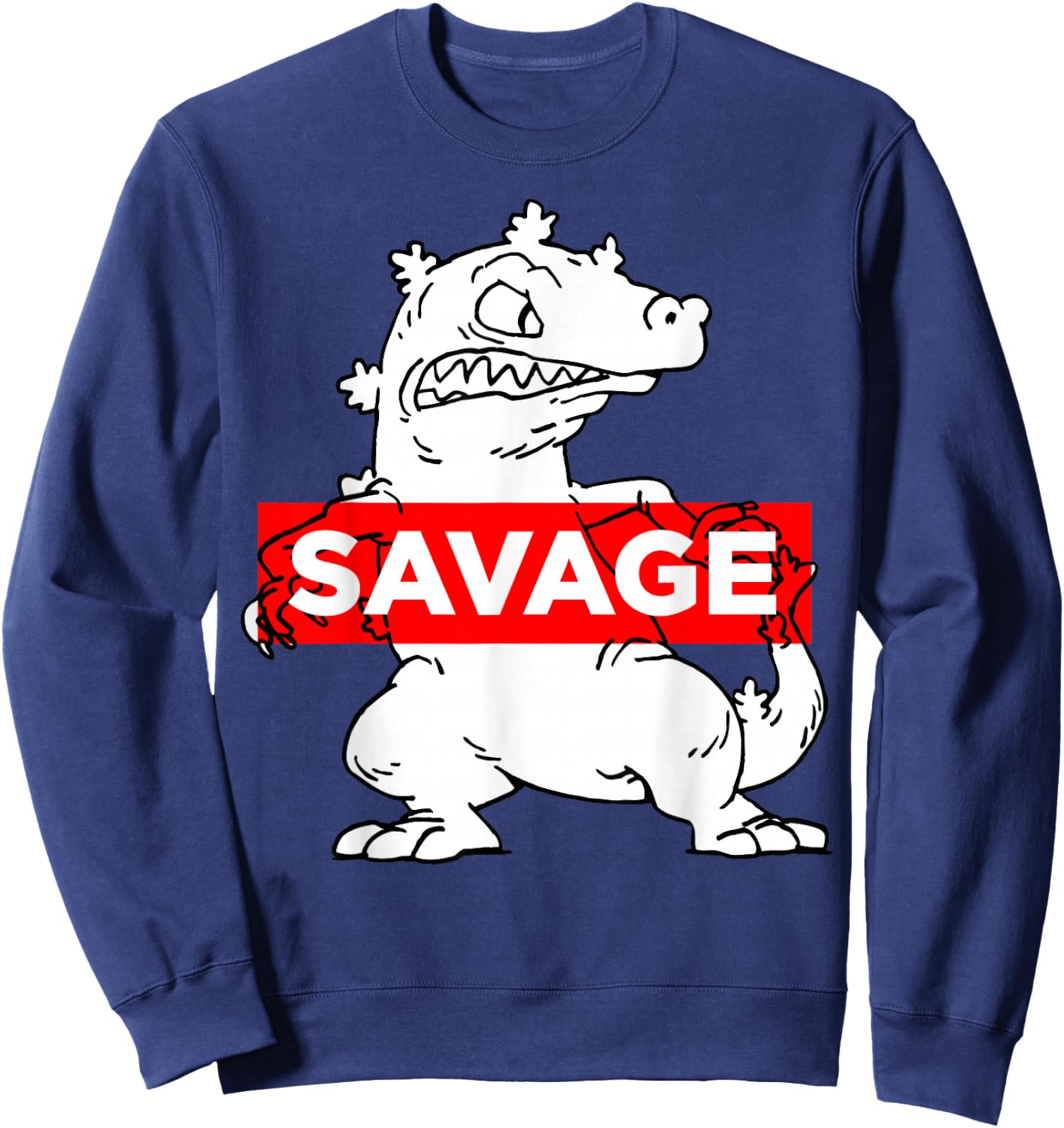 Nickelodeon Reptar Savage Graphic Sweatshirt - Sweatshirt | Navy