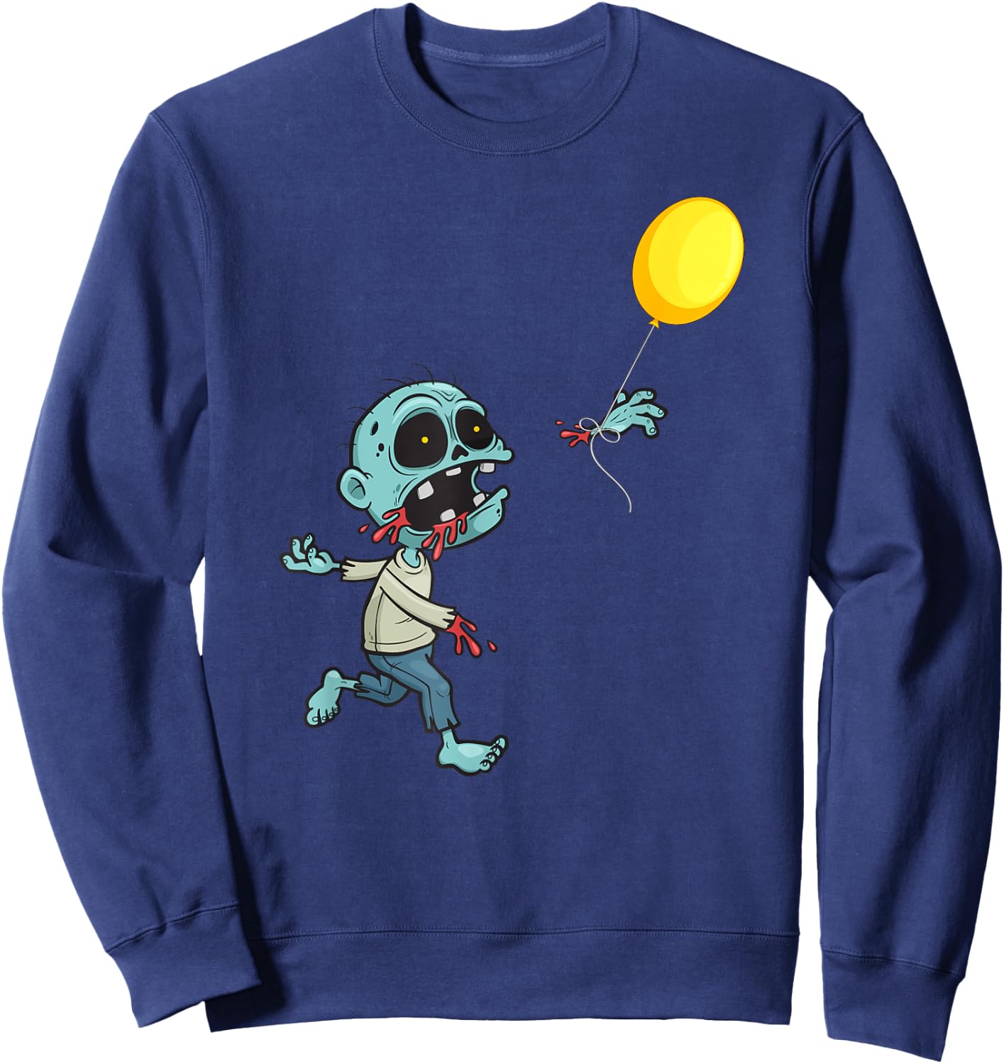 Zombie Birthday Balloon - Funny Cute Zombie Kids & Boys Sweatshirt - Sweatshirt | Navy